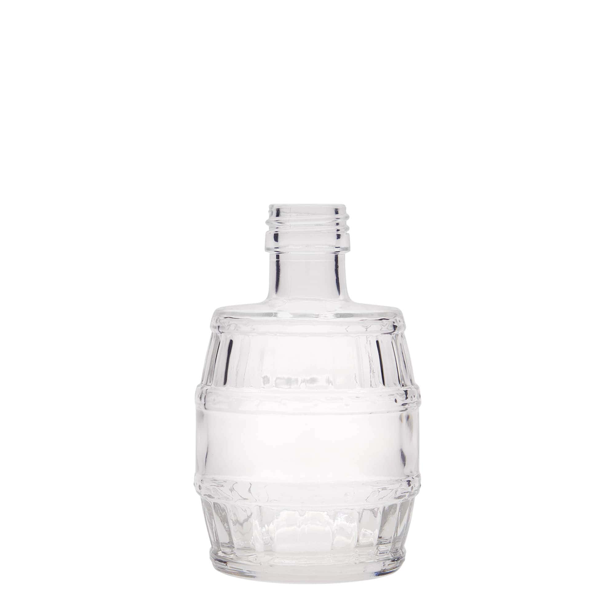 Glazen fles 'Vat', 200 ml, monding: PP 28