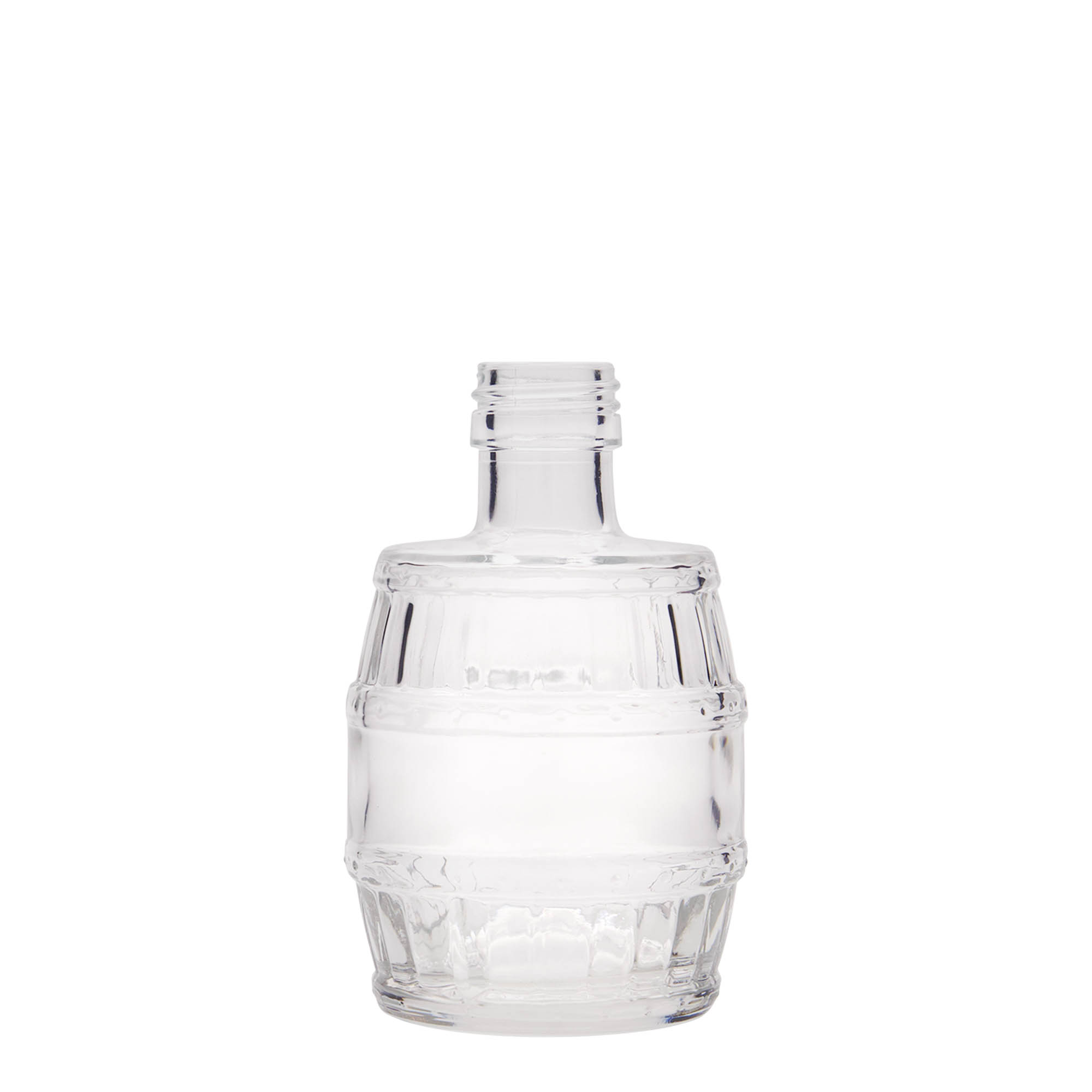 Glazen fles 'Vat', 200 ml, monding: PP 28 Glazen fles 'Vat', 200 ml, monding: PP 28