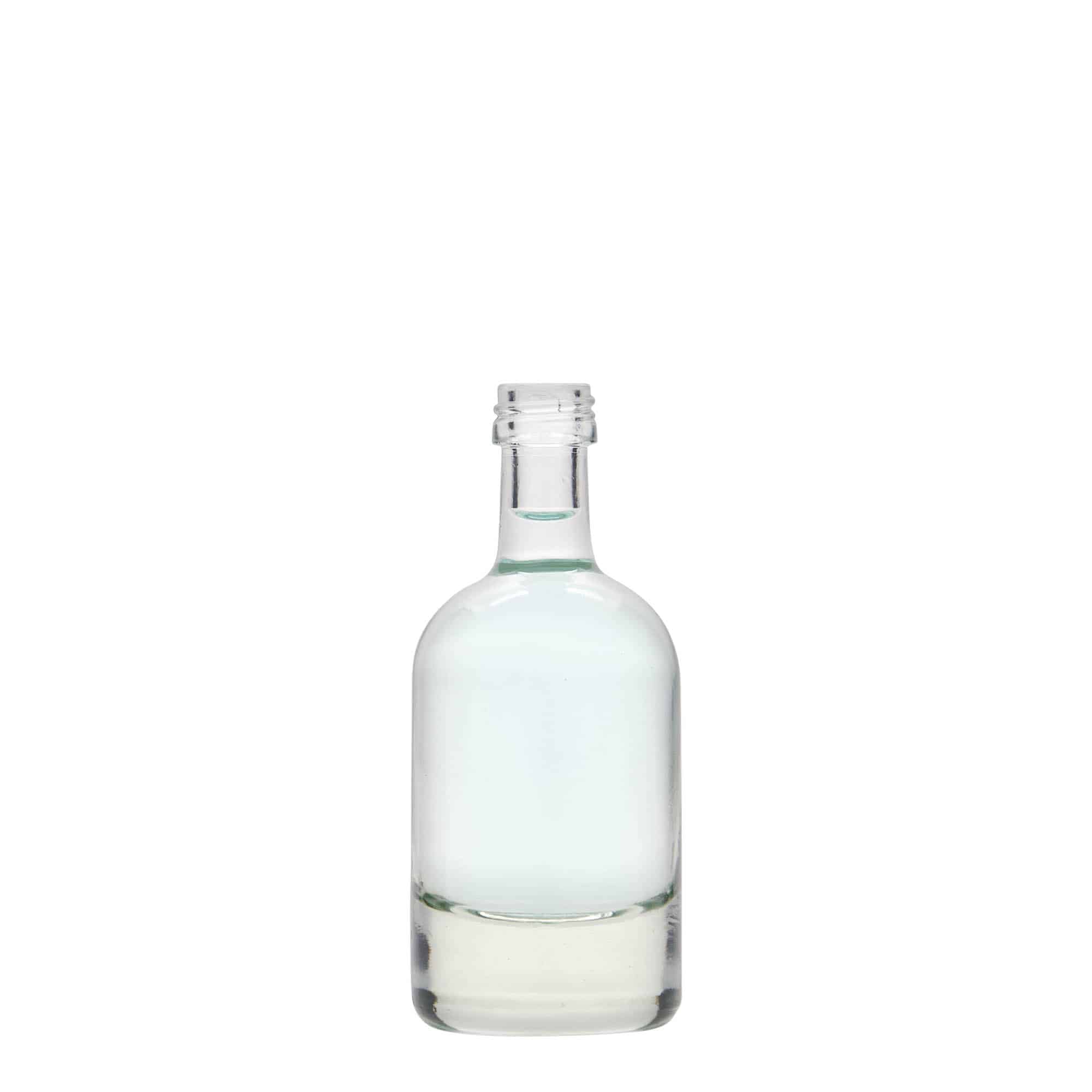 Glazen fles 'Linea Uno', 50 ml, monding: PP 18 Glazen fles 'Linea Uno', 50 ml, monding: PP 18