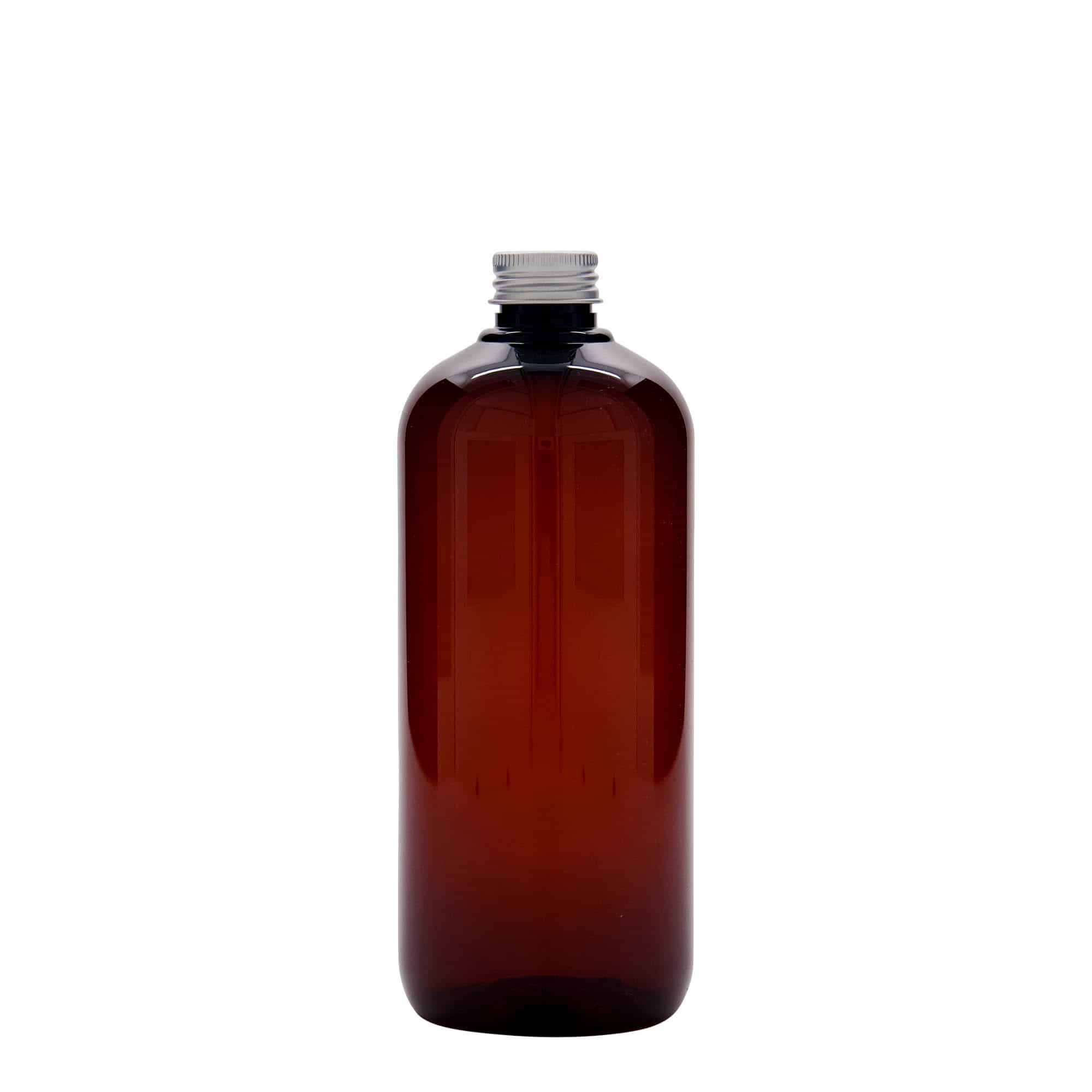 Plastic recyclingfles Victor's Best, 500 ml, PCR, bruin, monding: 24/410