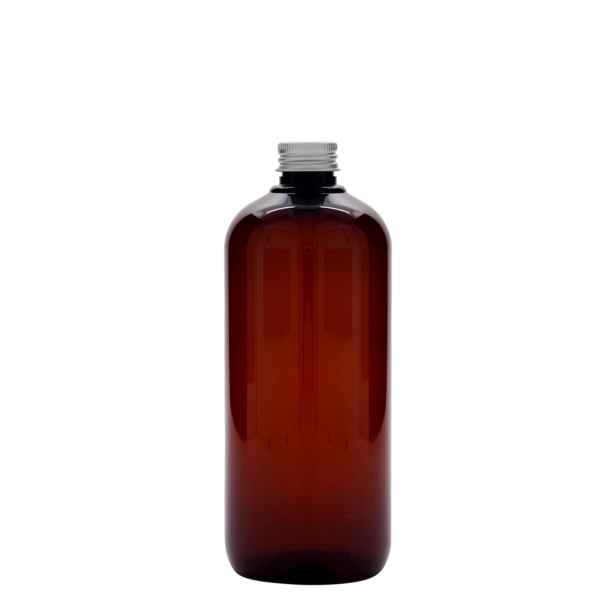Plastic recyclingfles Victor's Best, 500 ml, PCR, bruin, monding: 24/410