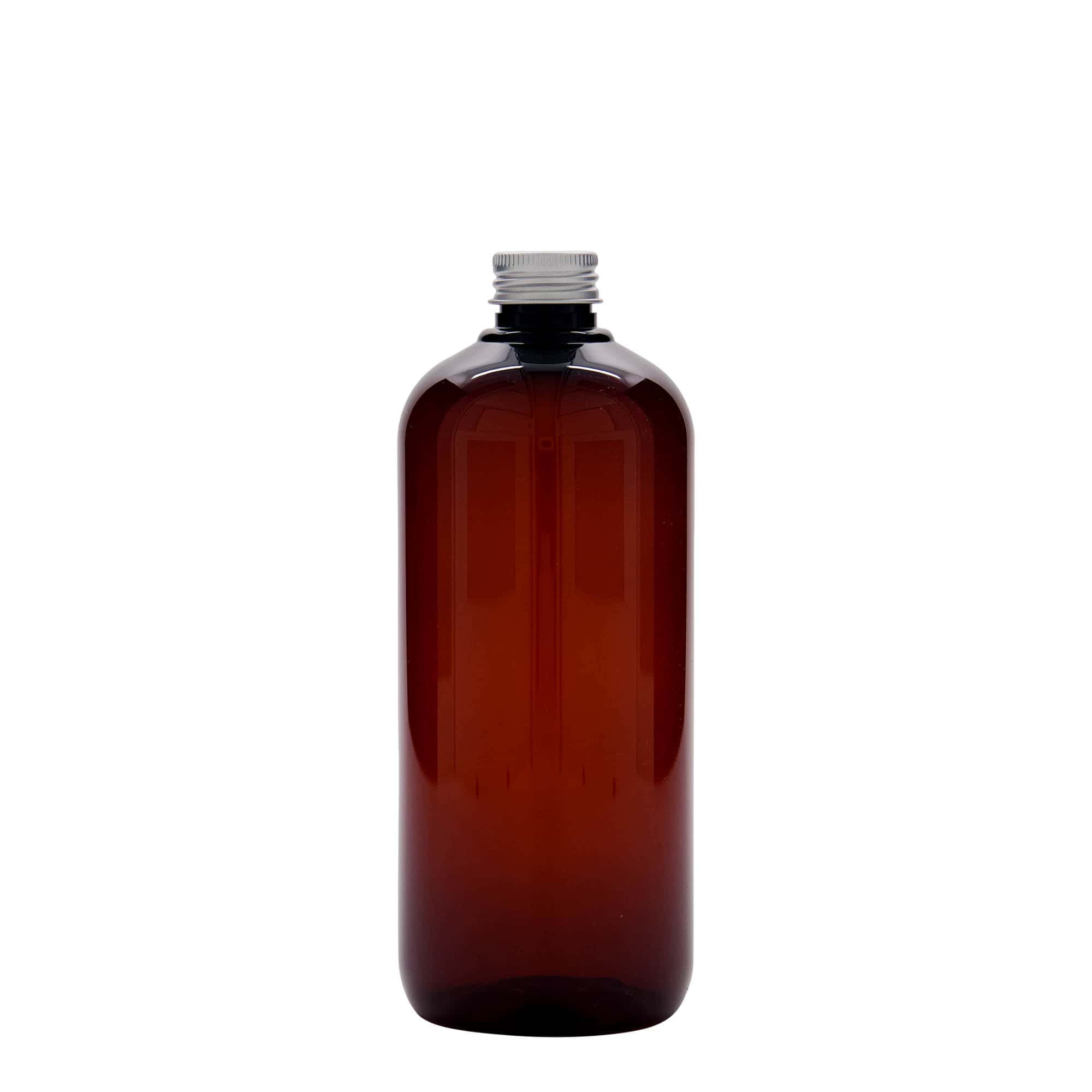 Plastic recyclingfles Victor's Best, 500 ml, PCR, bruin, monding:  24/410