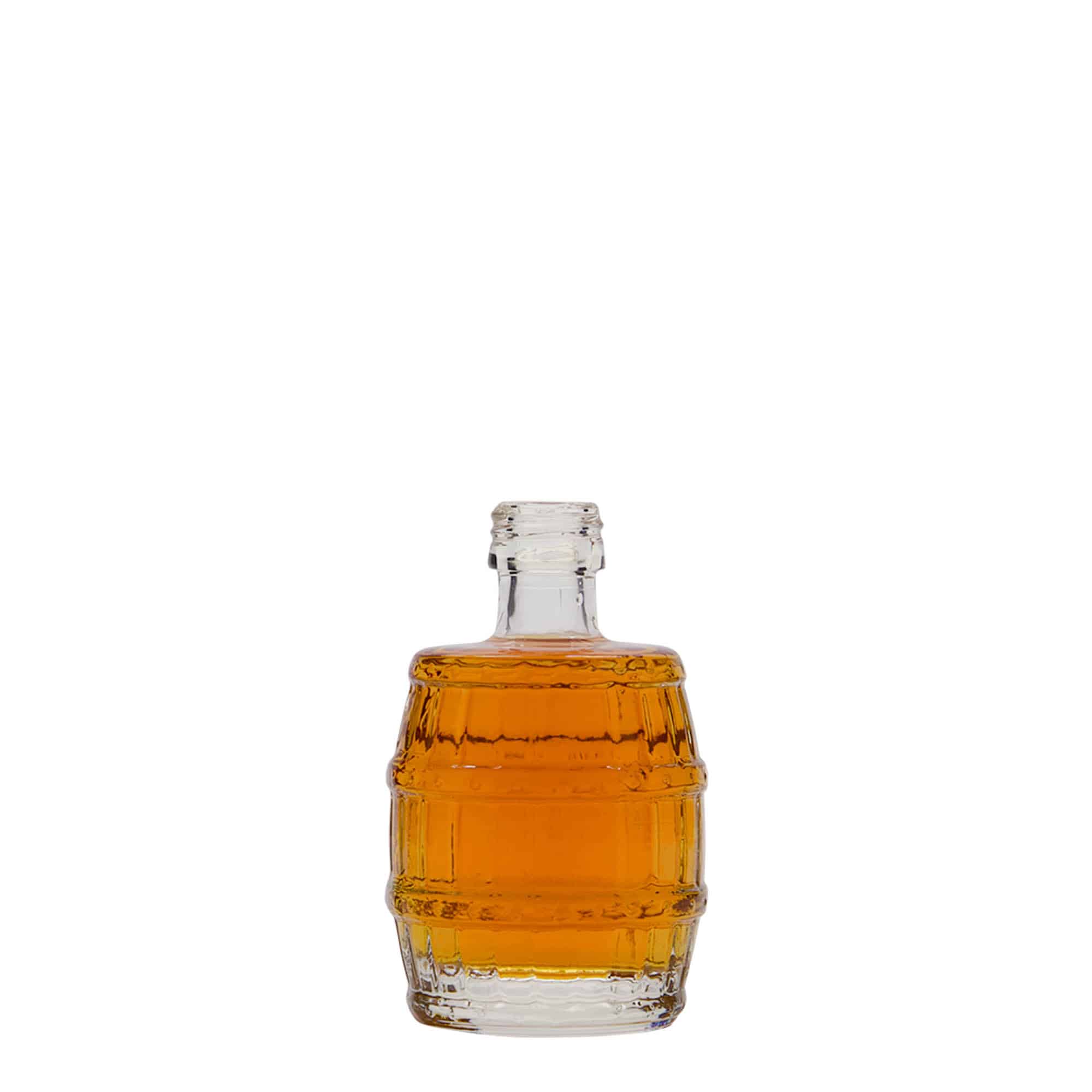 Glazen fles 'Vat', 50 ml, monding: PP 18 Glazen fles 'Vat', 50 ml, monding: PP 18