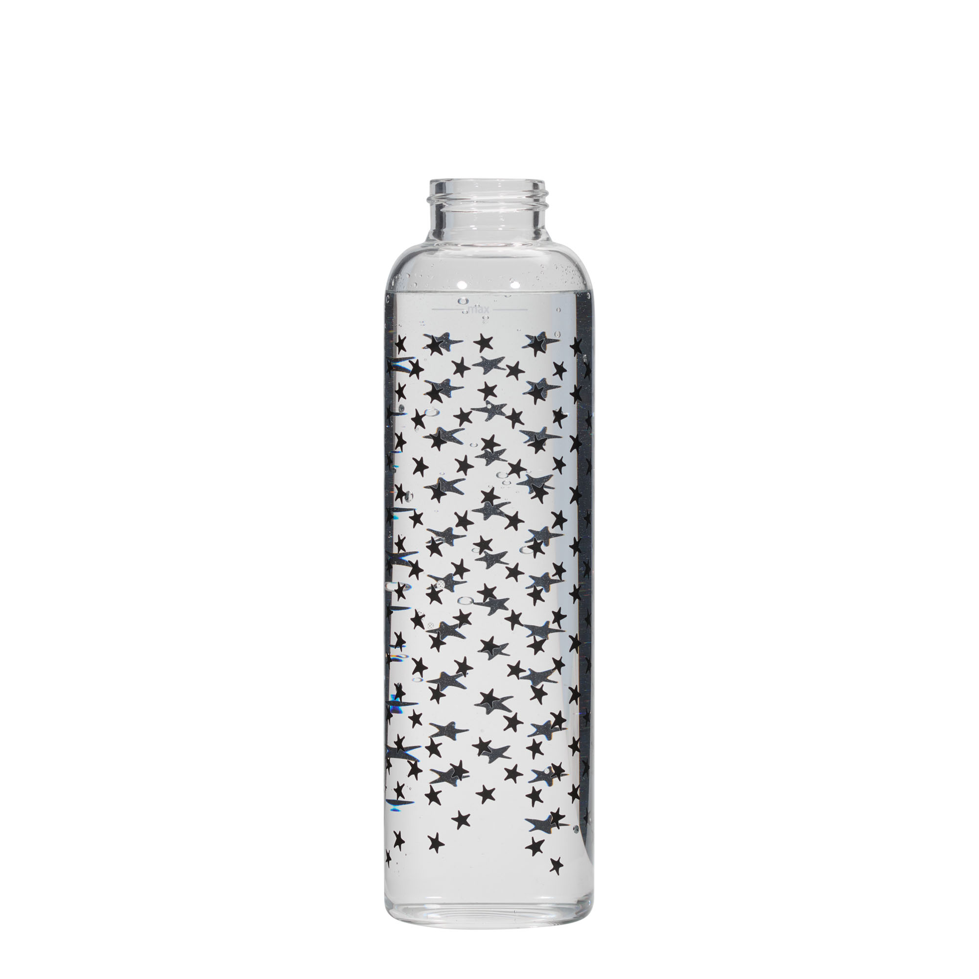 Gourde 500 ml 'Perseus', motif : étoiles noires, bouchage: Bougage à vis Gourde 500 ml 'Perseus', motif : étoiles noires, bouchage: Bougage à vis