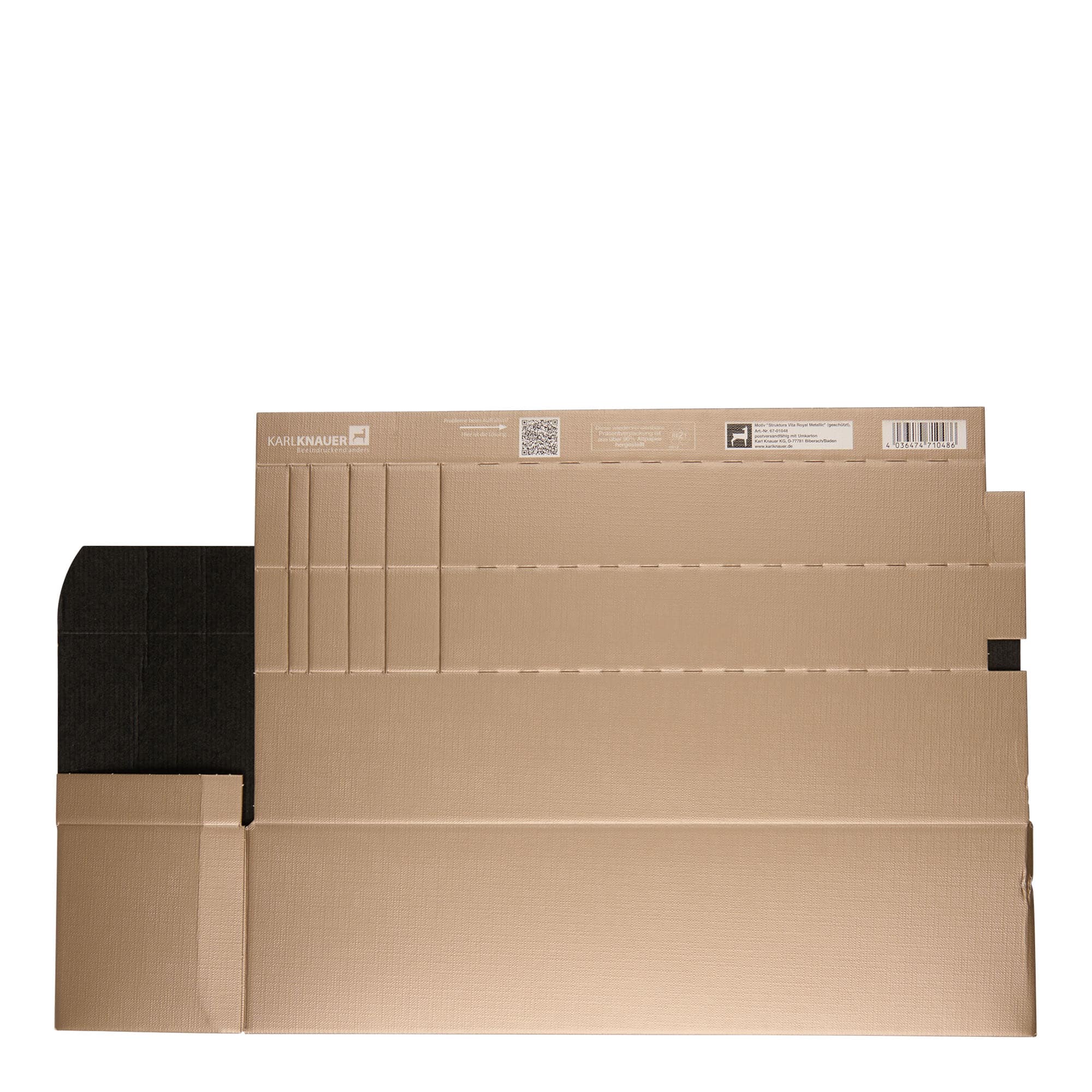 Carton cadeau 'Metallic', rectangulaire, carton, champagne