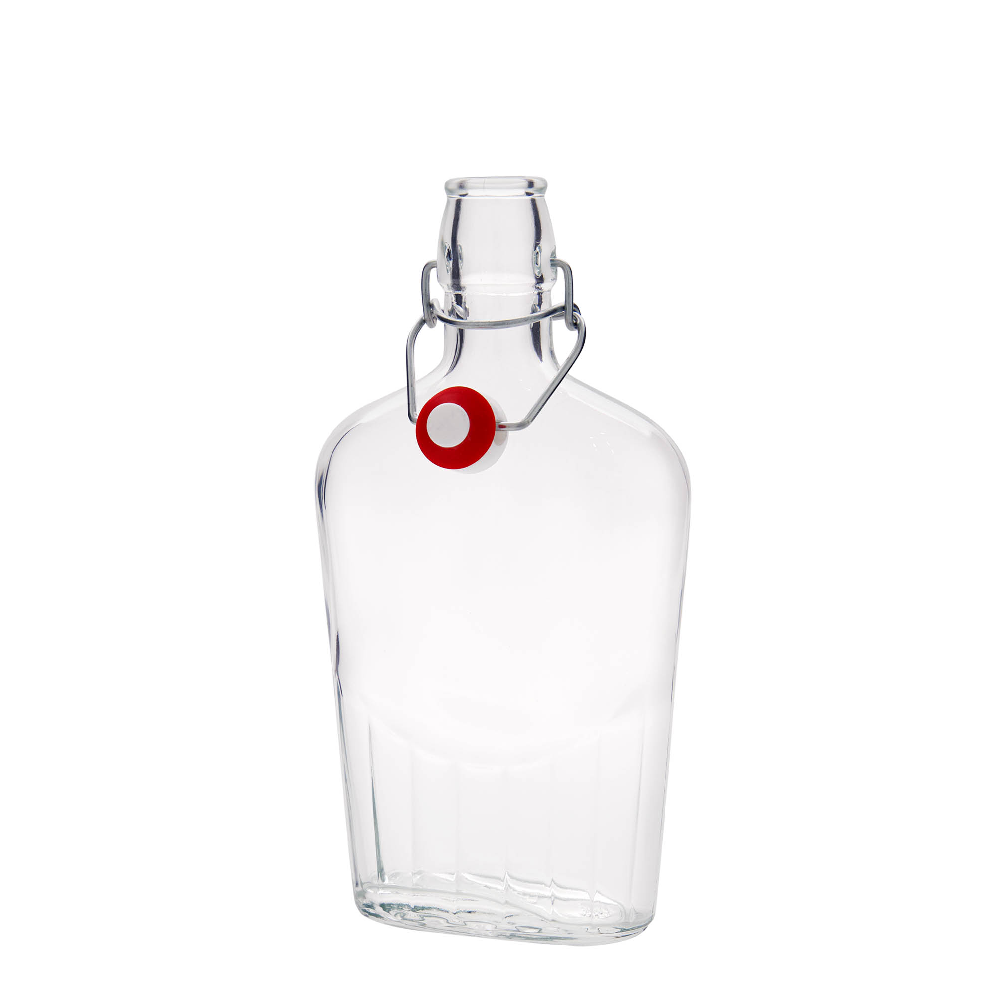 Bouteille en verre 500 ml 'Fiaschetta', ovale, bouchage: bouchon mécanique Bouteille en verre 500 ml 'Fiaschetta', ovale, bouchage: bouchon mécanique