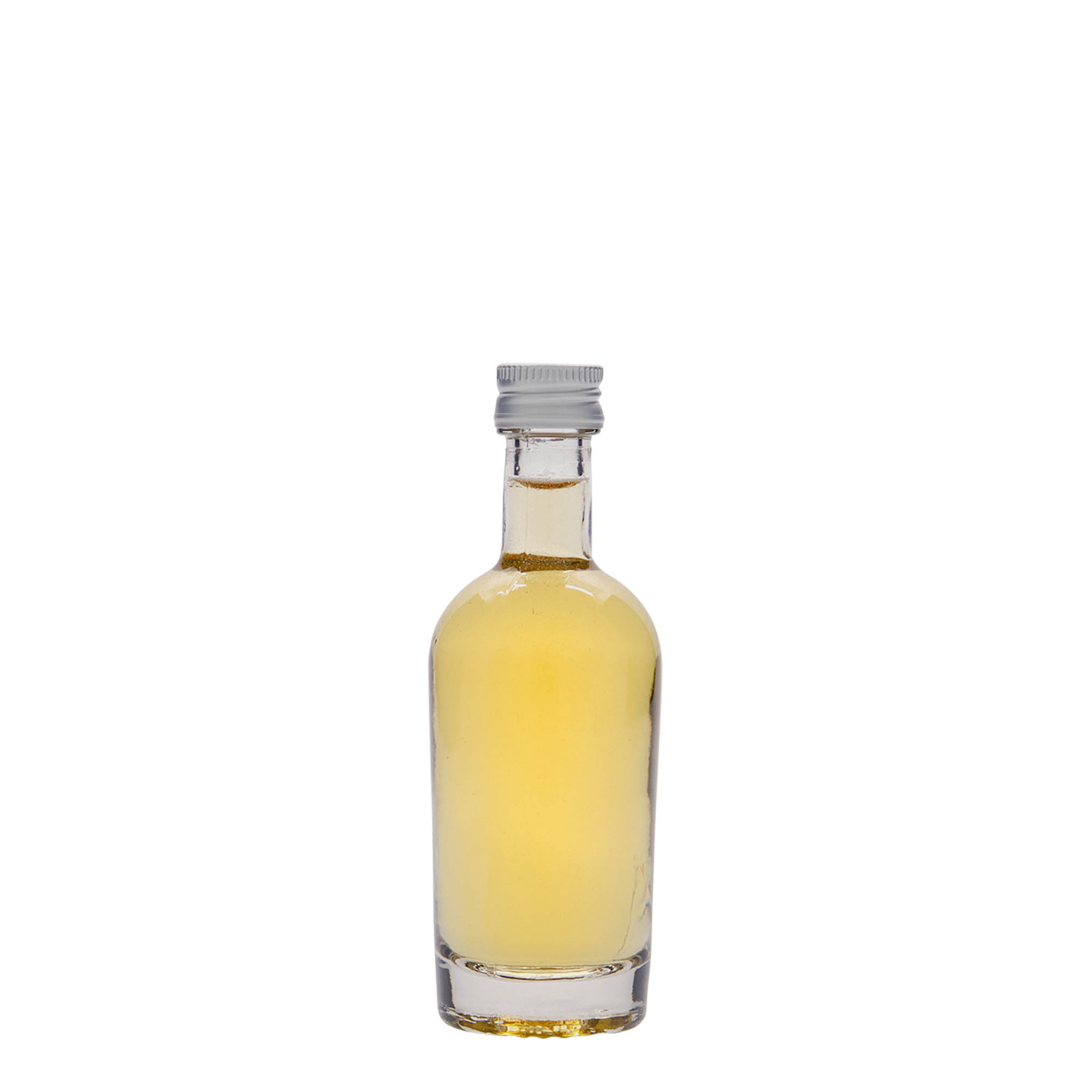 Glazen fles 'Pepe', 50 ml, monding: PP 18