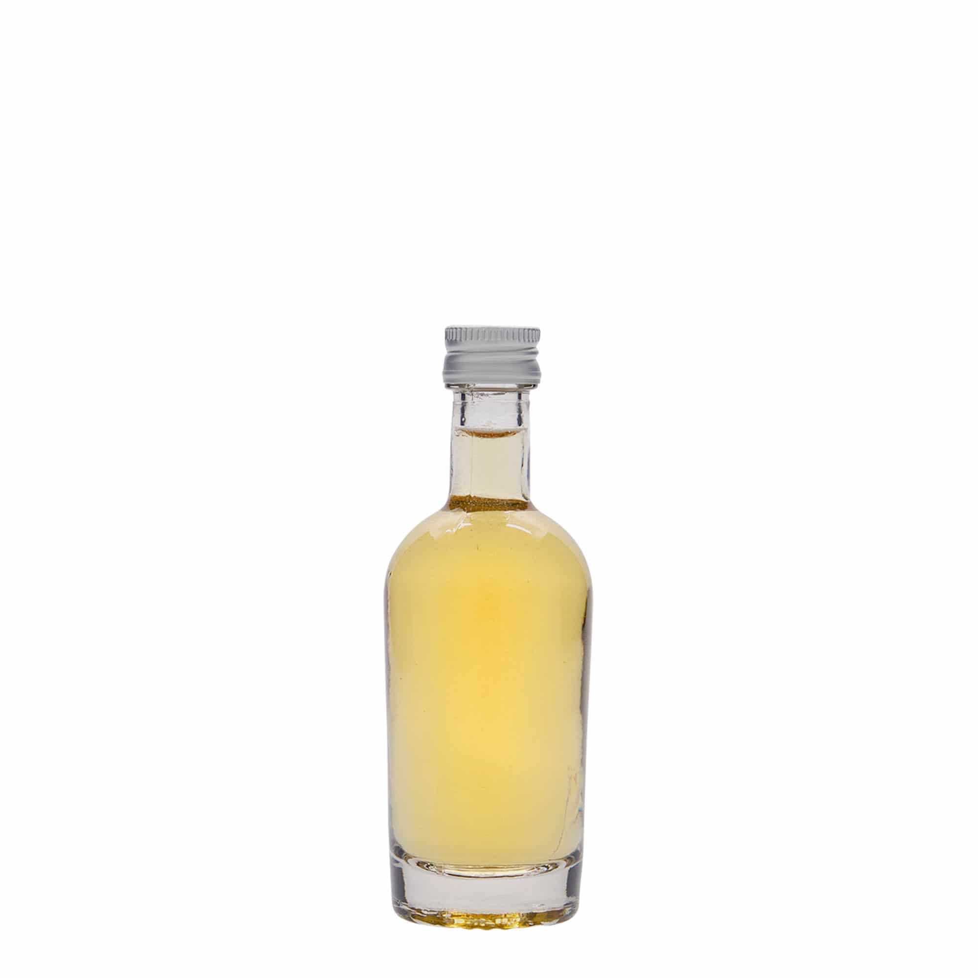 Glazen fles 'Pepe', 50 ml, monding: PP 18