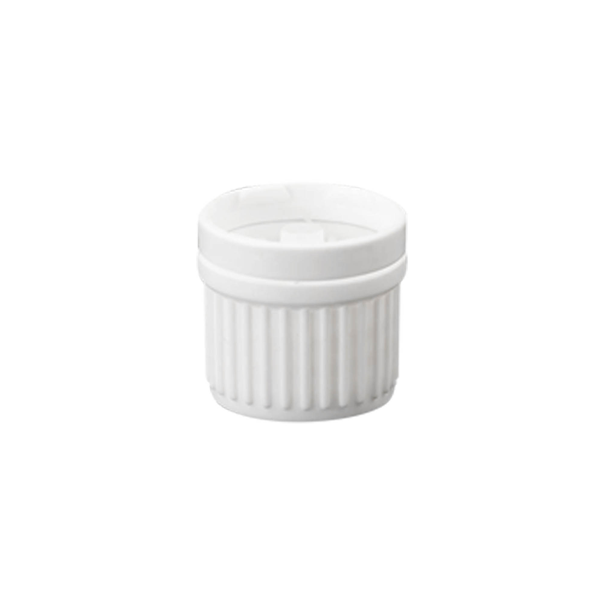 Bougage à vis avec insert compte-gouttes, plastique PE, blanc, pour bouchage: DIN 18 Bougage à vis avec insert compte-gouttes, plastique PE, blanc, pour bouchage: DIN 18