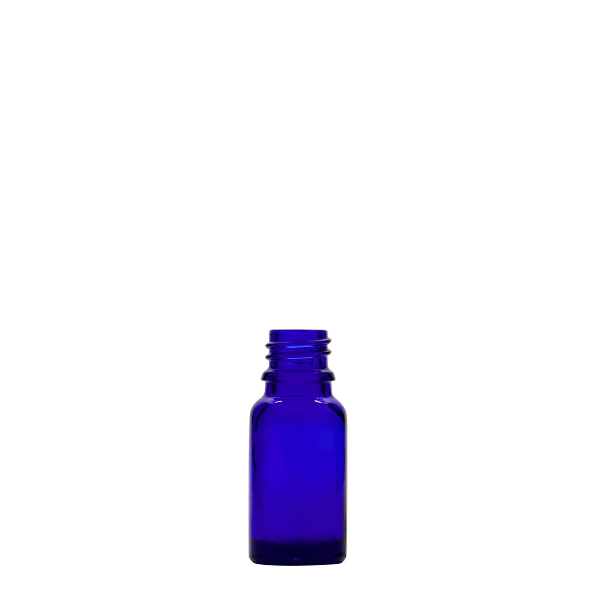 Medicijnfles, 10 ml, glas, koningsblauw, monding: DIN 18