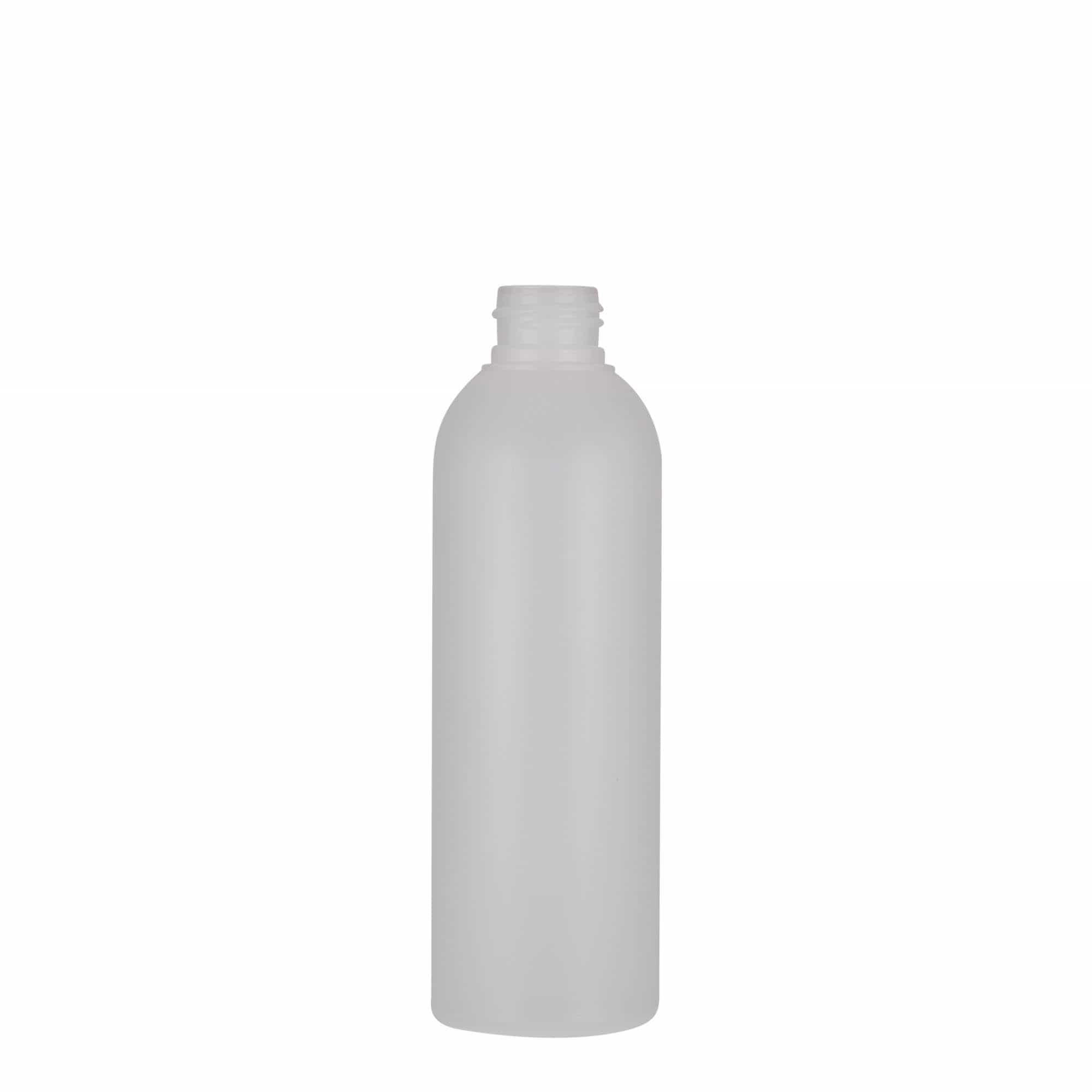 Plastic fles 'Tuffy', 200 ml, HDPE, naturel, monding: 24/410