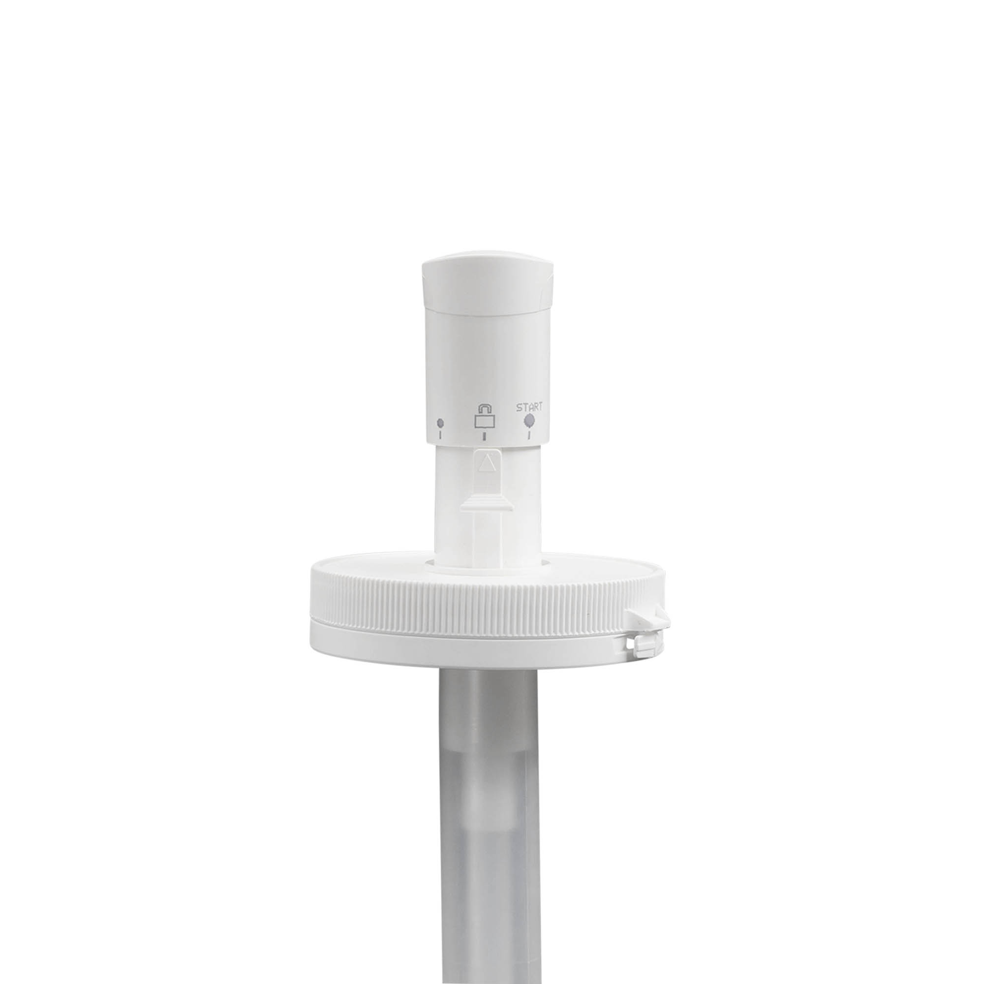 Pompe distributrice pour 655 ml 'Securibox', plastique PE, blanc, pour bouchage: Bougage à vis Pompe distributrice pour 655 ml 'Securibox', plastique PE, blanc, pour bouchage: Bougage à vis