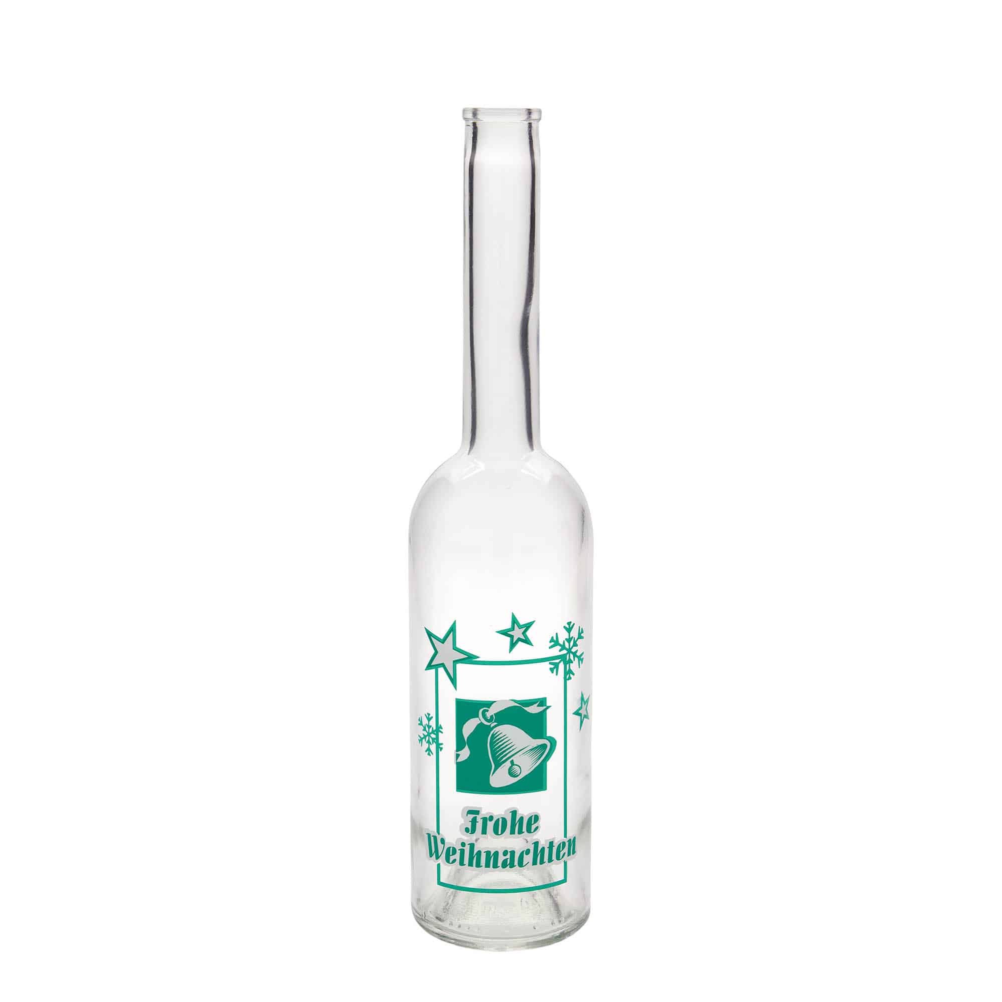 Bouteille en verre 500 ml 'Opera', motif : joyeux Noël, bouchage: bouchon Bouteille en verre 500 ml 'Opera', motif : joyeux Noël, bouchage: bouchon