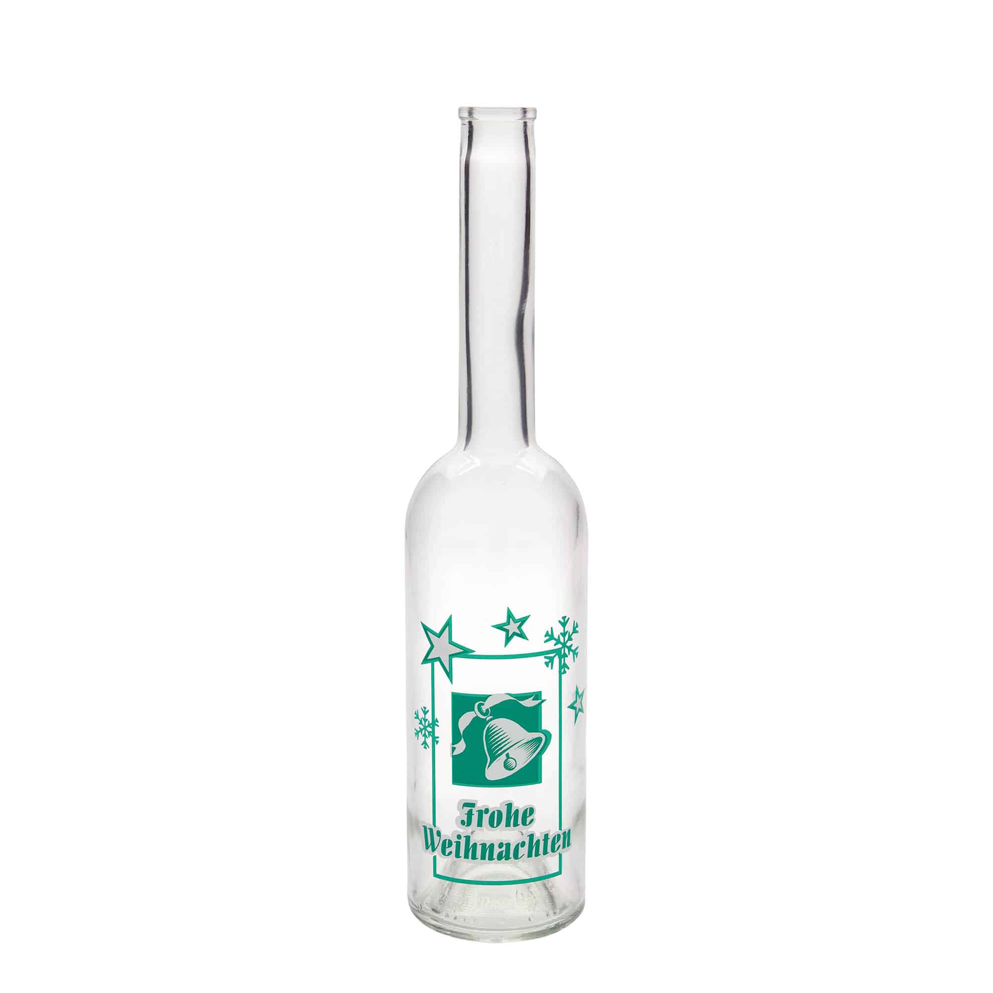 Bouteille en verre 500 ml « Opera », motif : joyeux Noël, bouchage: bouchon