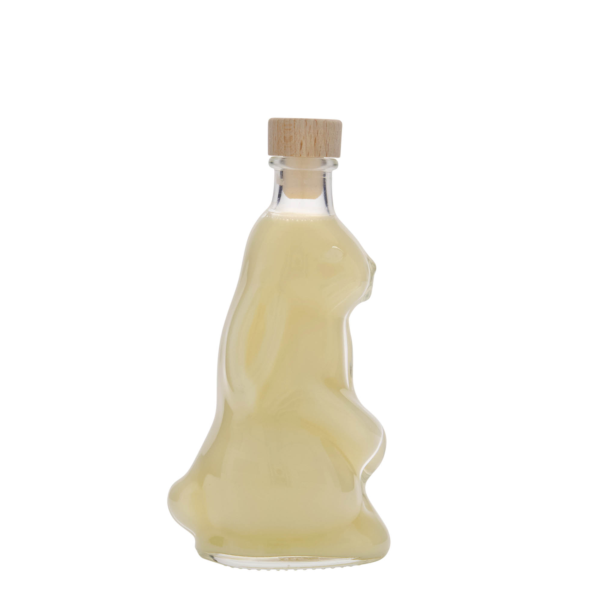 Glazen fles 'Haas', 200 ml, monding: kurk Glazen fles 'Haas', 200 ml, monding: kurk