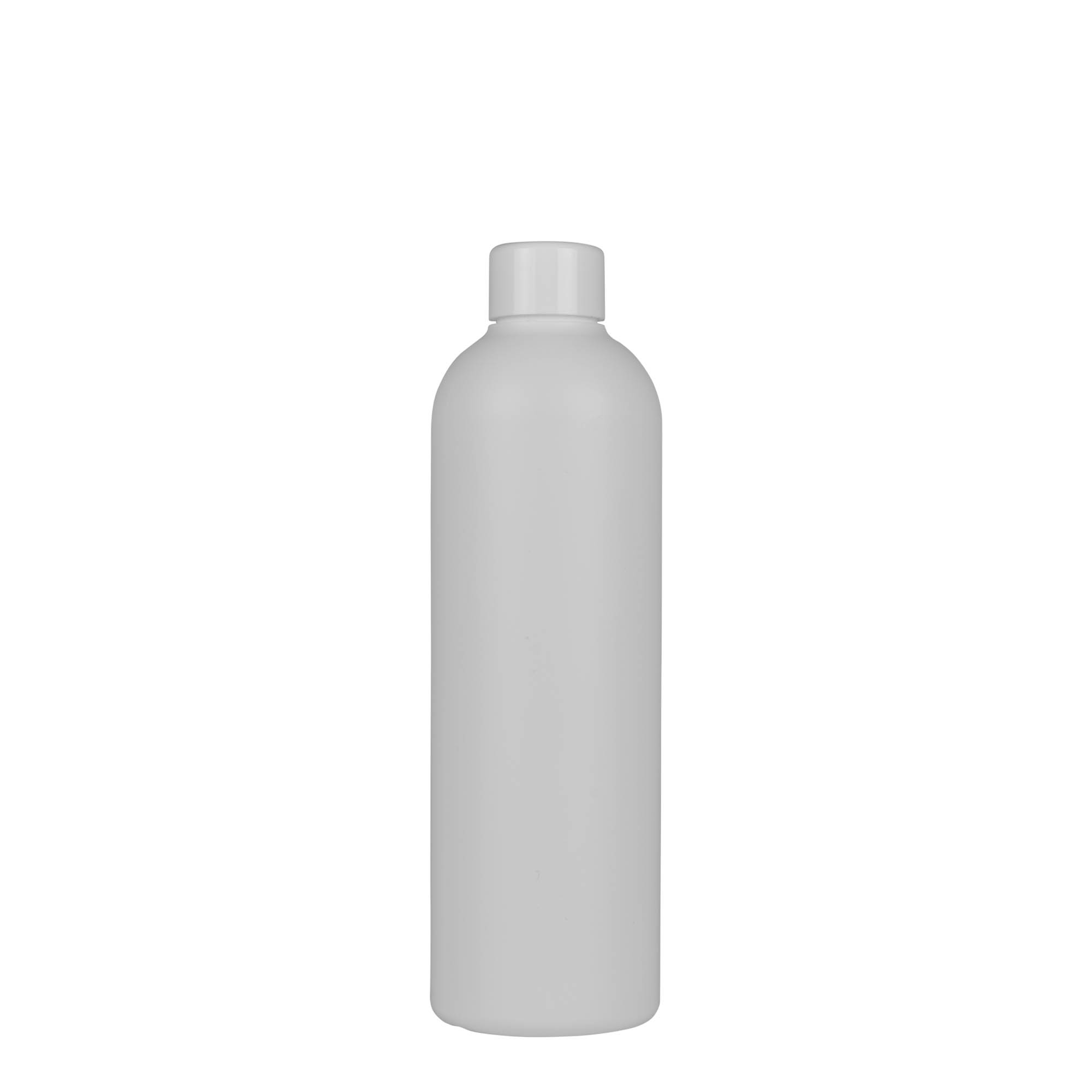 Plastic fles 'Tuffy', 300 ml, HDPE, wit, monding: 24/410