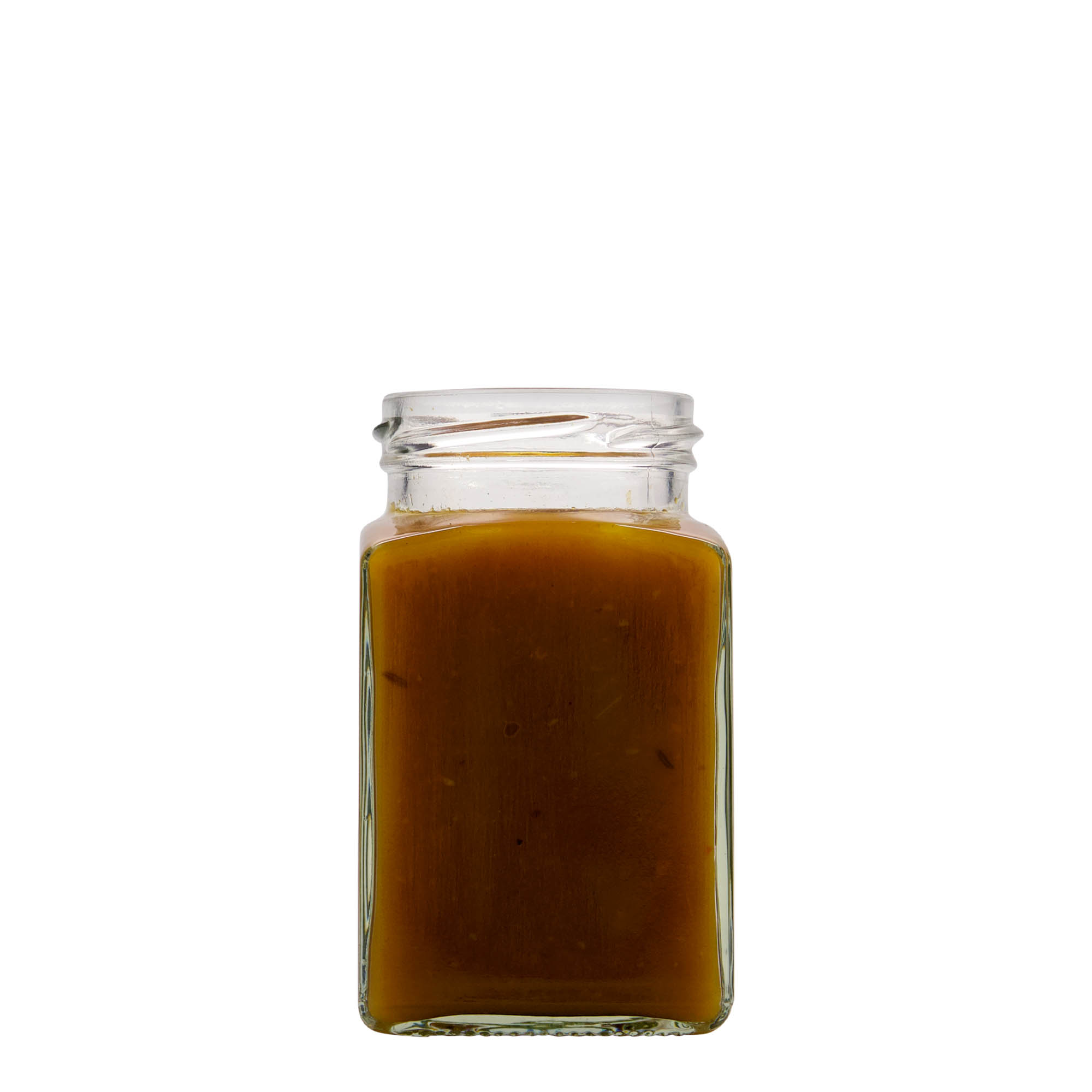 Vierkante pot, 260 ml, monding: twist-off (TO 58) Vierkante pot, 260 ml, monding: twist-off (TO 58)