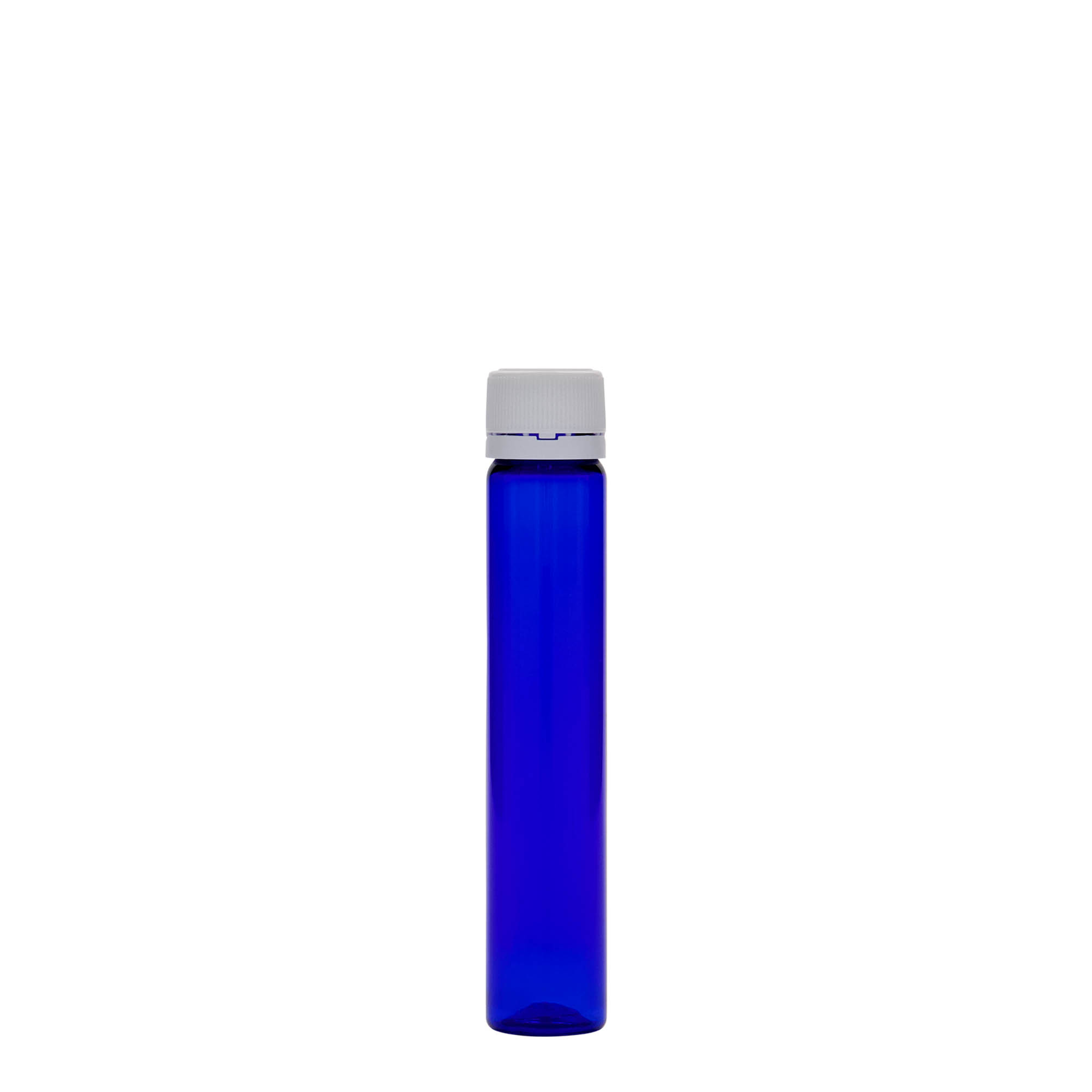 Éprouvette en PET 25 ml, plastique, bleu roi, bouchage: Bougage à vis Éprouvette en PET 25 ml, plastique, bleu roi, bouchage: Bougage à vis