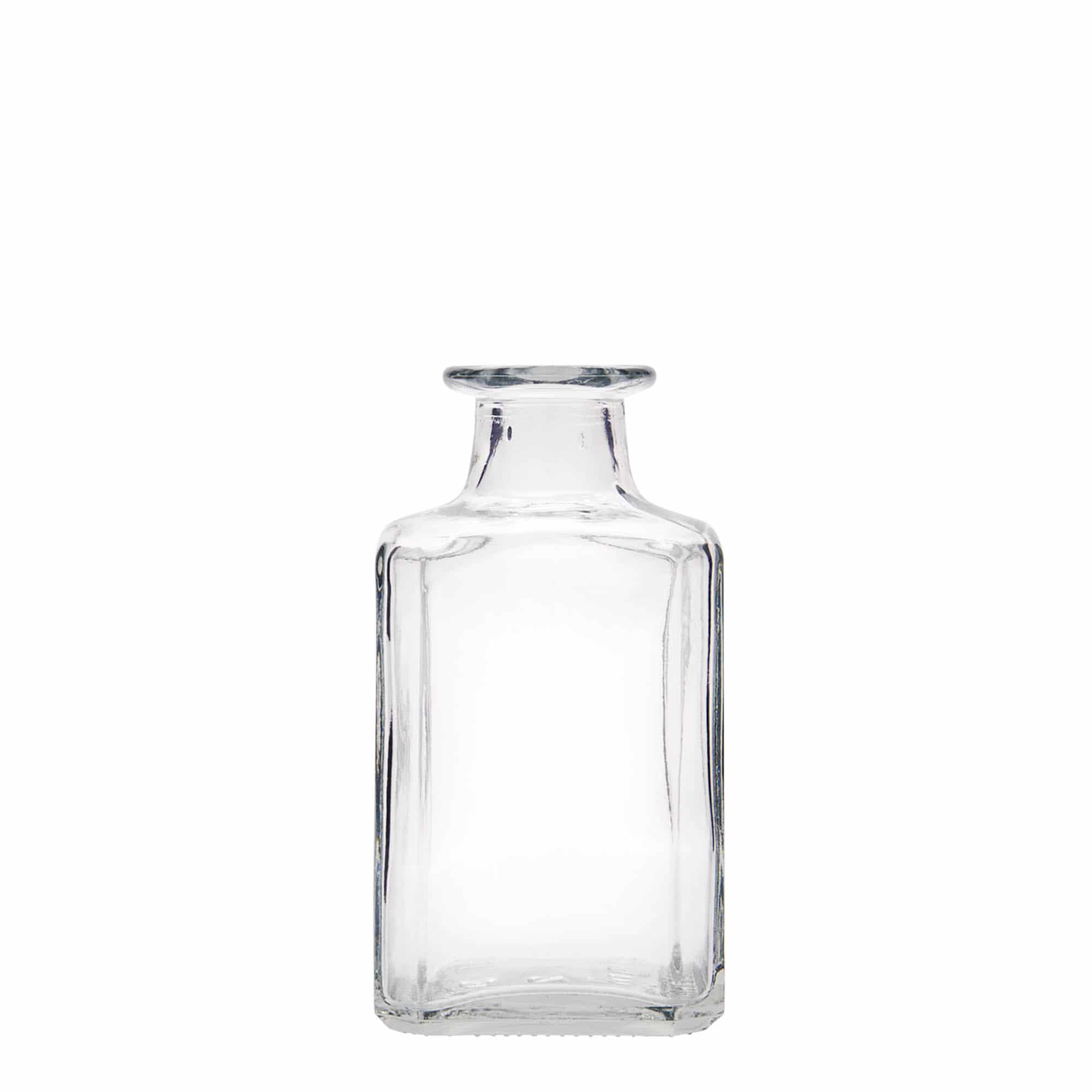 Glazen fles 'Torben', 250 ml, vierkant, monding: kurk Glazen fles 'Torben', 250 ml, vierkant, monding: kurk