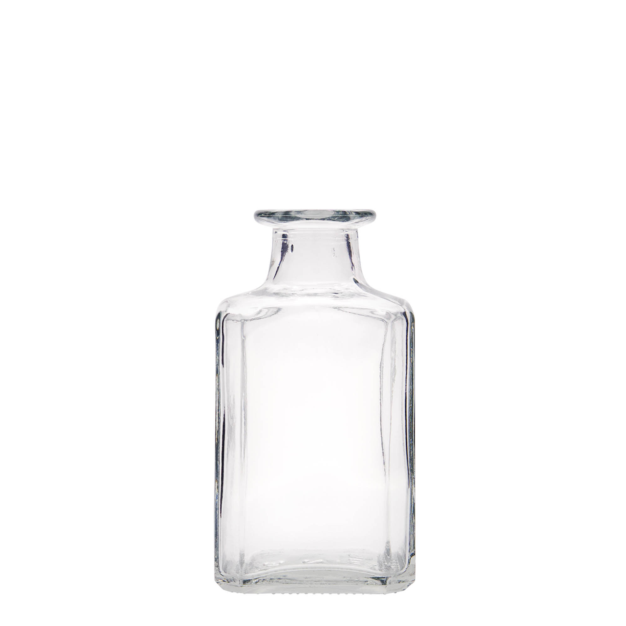 Glazen fles 'Torben', 250 ml, vierkant, monding: kurk