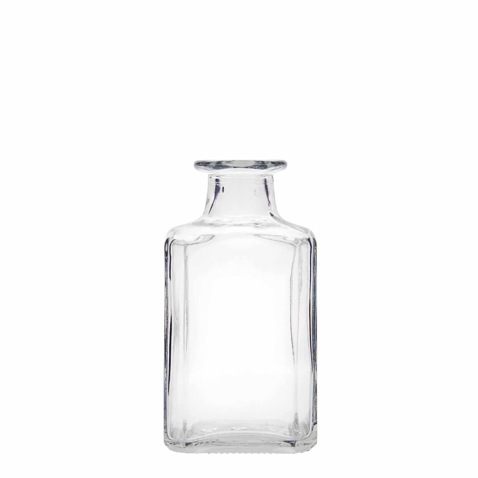 Glazen fles 'Torben', 250 ml, vierkant, monding: kurk