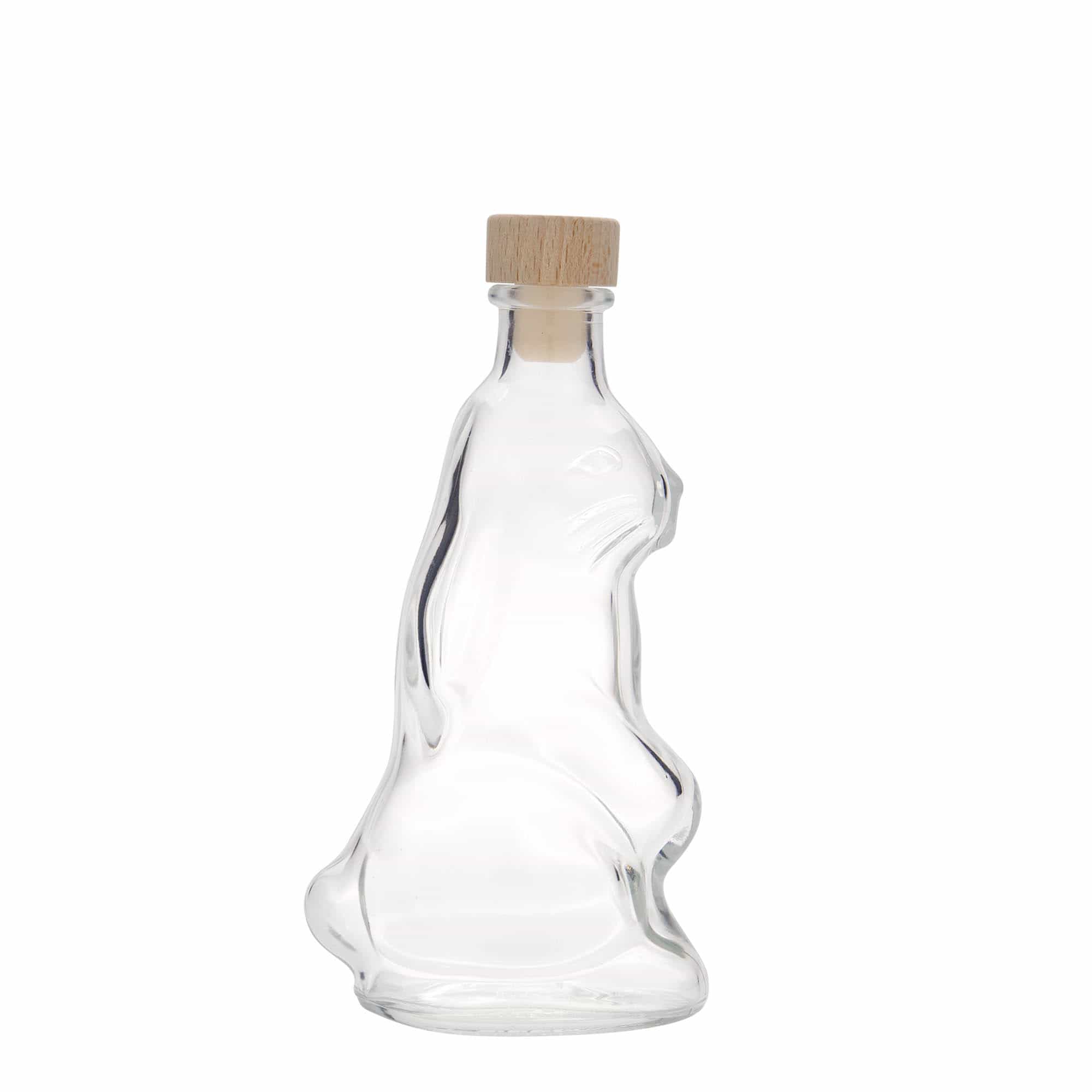 Glazen fles 'Haas', 200 ml, monding: kurk