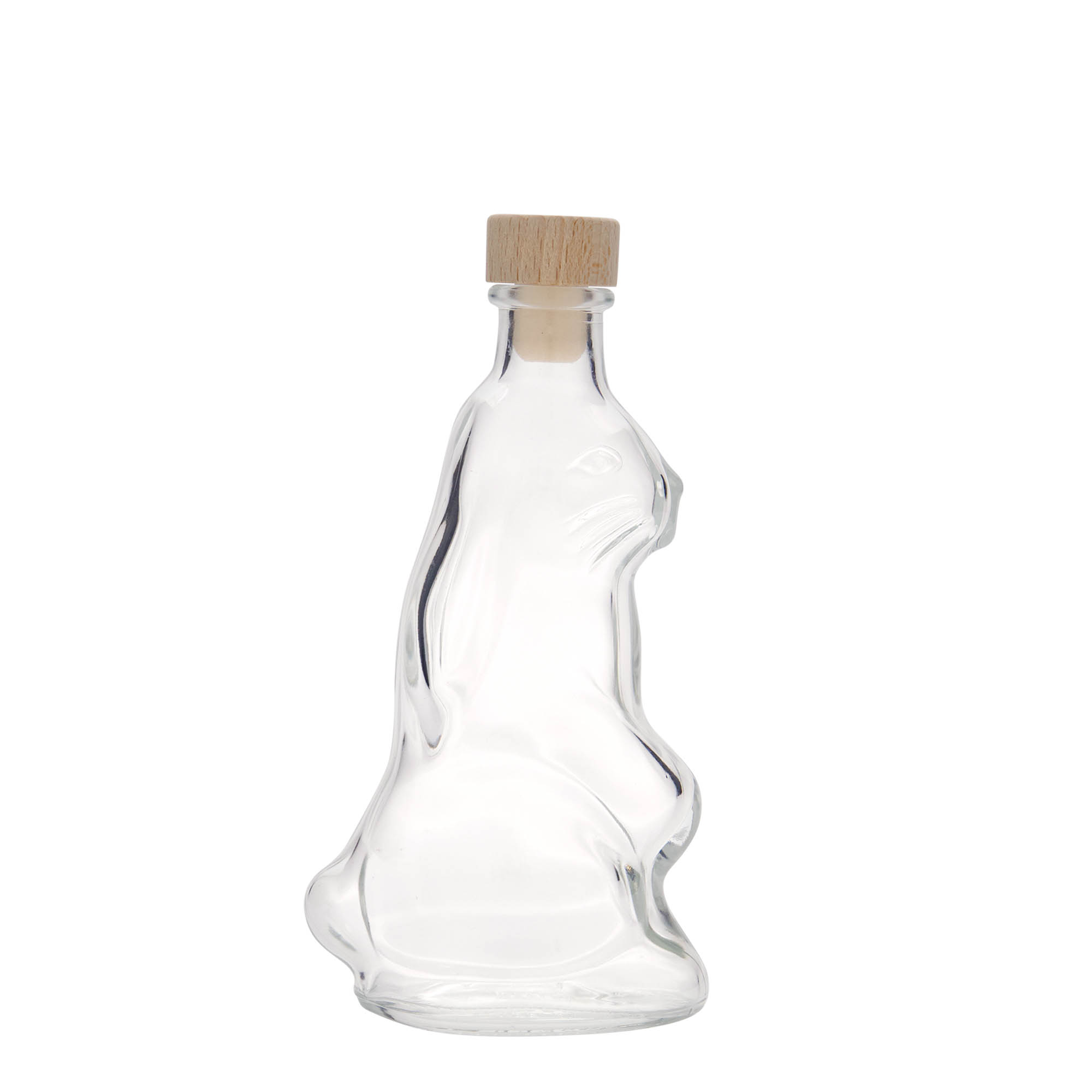Glazen fles 'Haas', 200 ml, monding: kurk Glazen fles 'Haas', 200 ml, monding: kurk