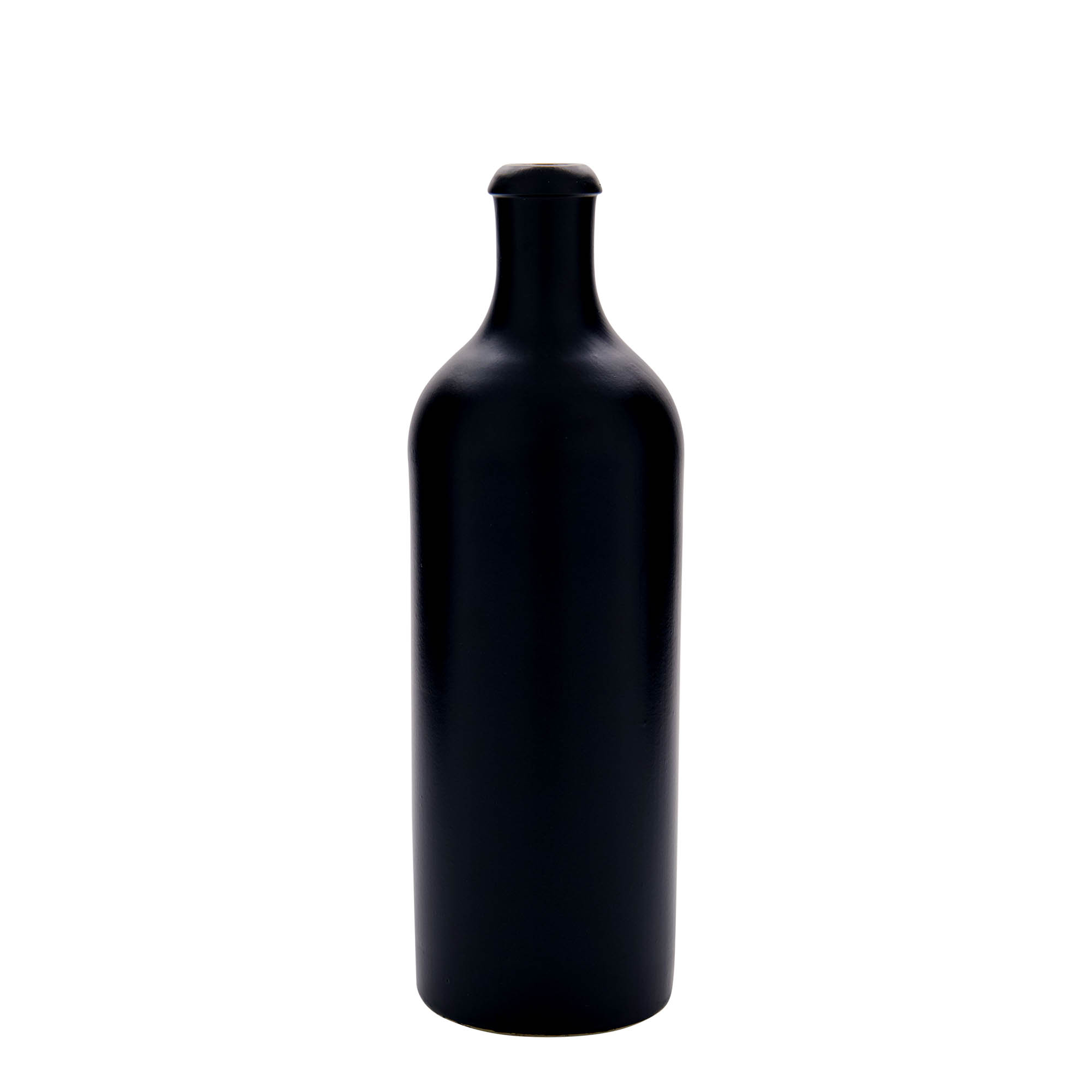 Keramische kruik, 750 ml, steengoed, zwart, monding: kurk
