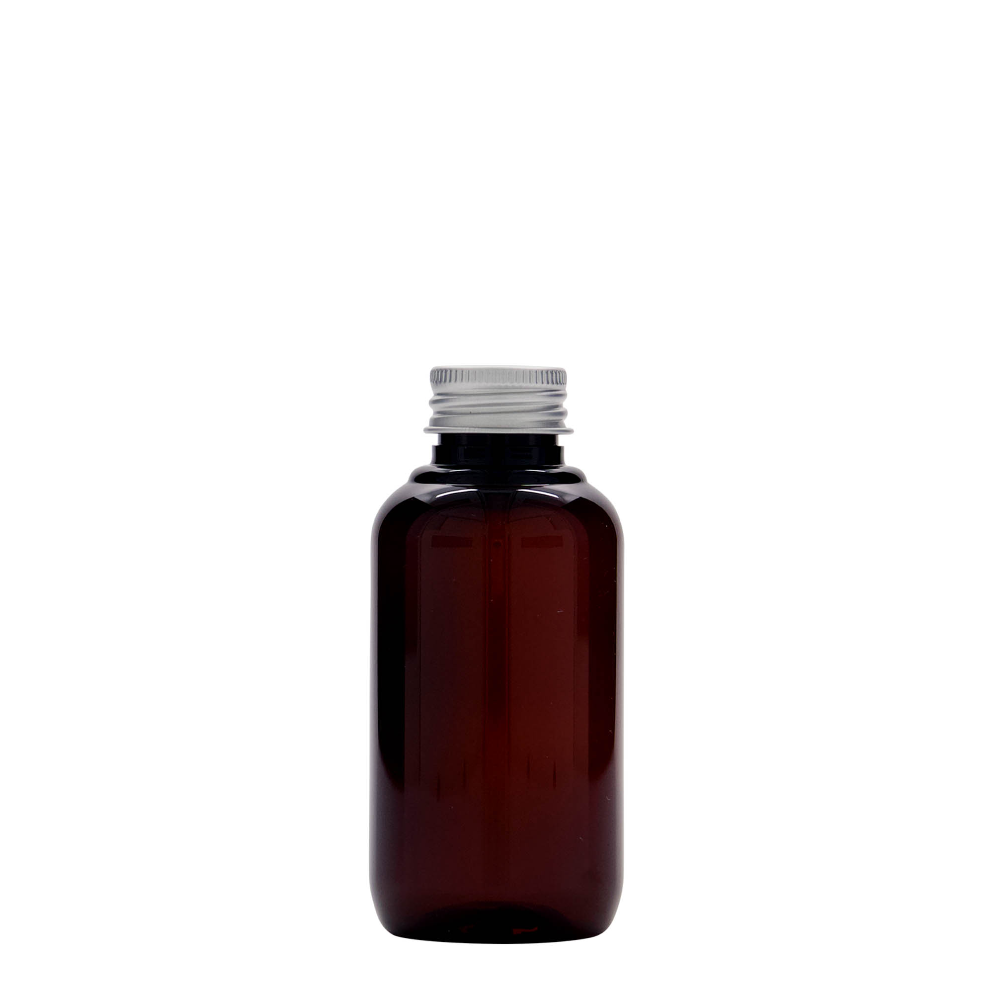 Plastic recyclingfles Victor's Best, 100 ml, PCR, bruin, monding: 24/410 Plastic recyclingfles Victor's Best, 100 ml, PCR, bruin, monding: 24/410
