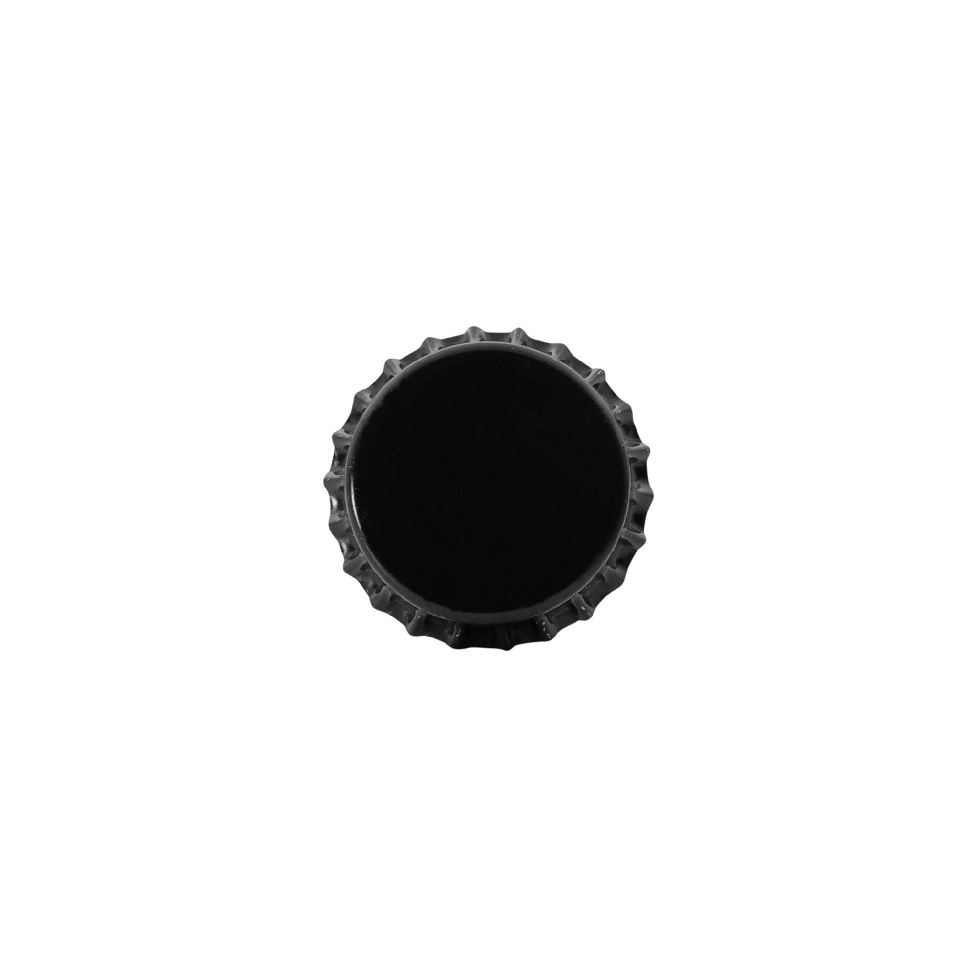 Capsules couronnes 29 mm, métal, noir Capsules couronnes 29 mm, métal, noir