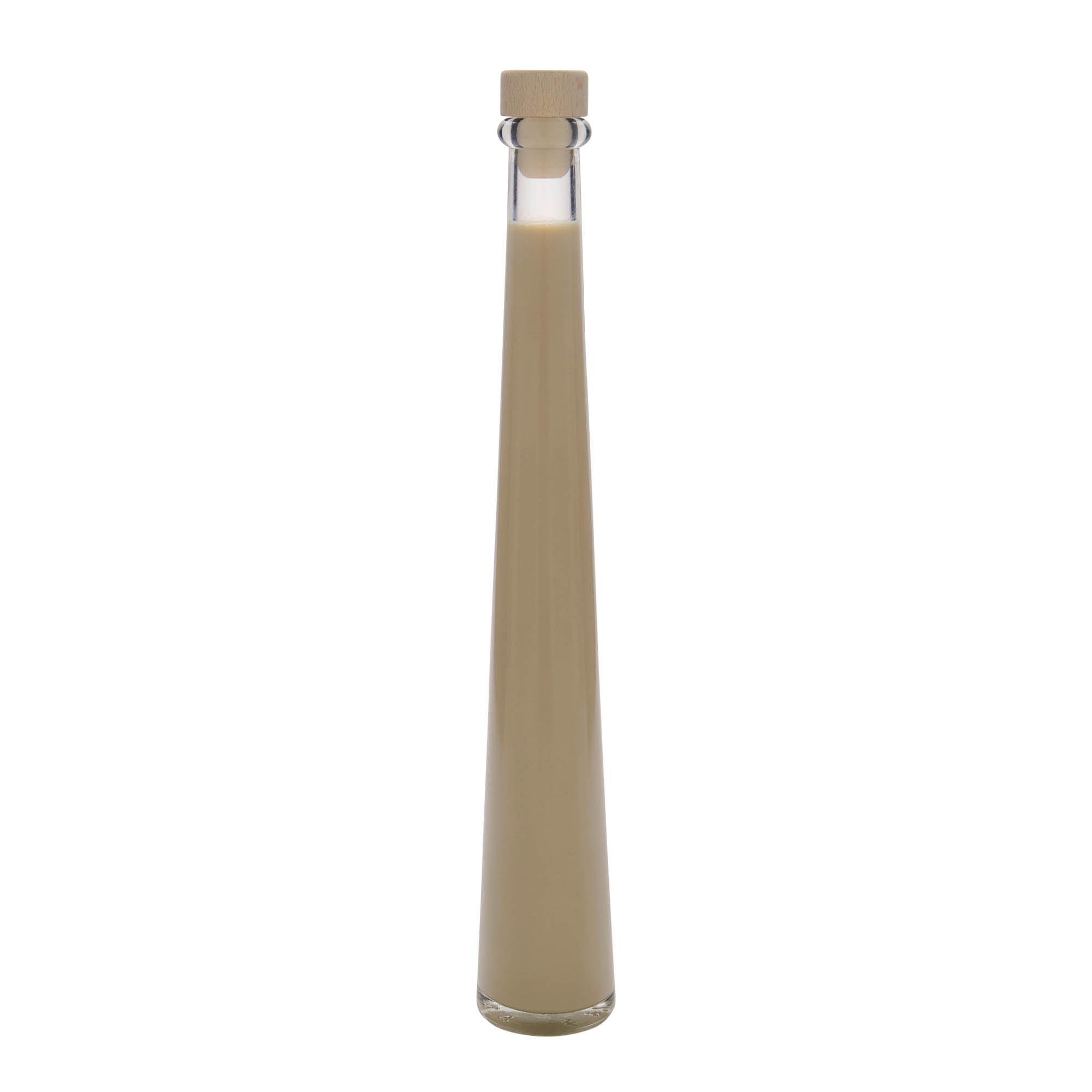 Glazen fles 'Dama Rondo', 200 ml, monding: kurk
