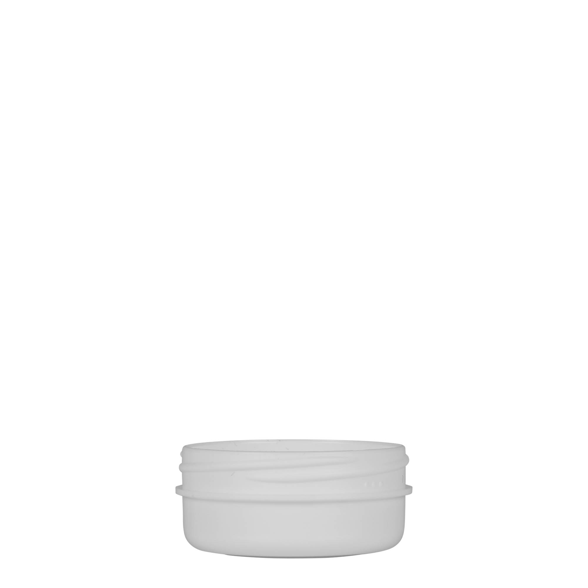 Plastic pot 'White Line', 12 ml, PP, wit, monding: schroefsluiting