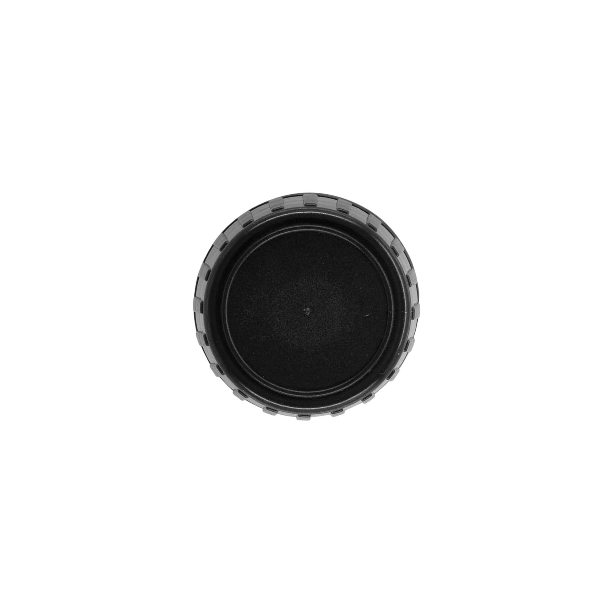 Bougage à vis avec fermeture garantie, plastique PP, noir, pour bouchage: PP 28