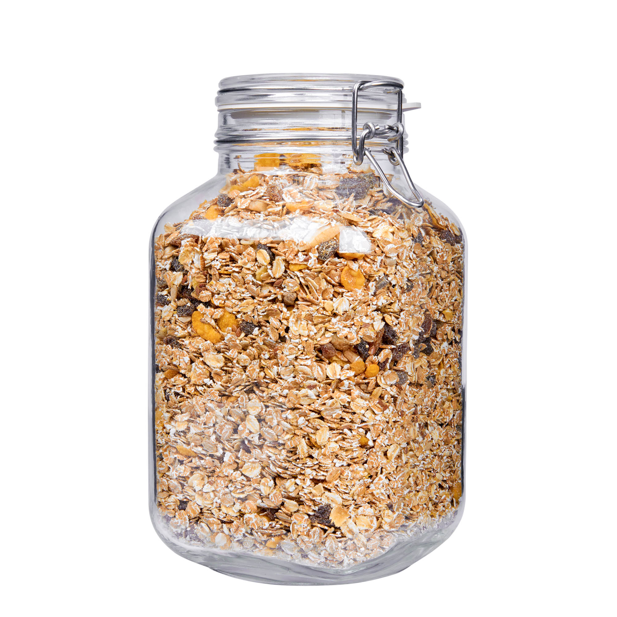 Pot met beugelsluiting 'Fido', 3000 ml, vierkant, monding: beugelsluiting Pot met beugelsluiting 'Fido', 3000 ml, vierkant, monding: beugelsluiting
