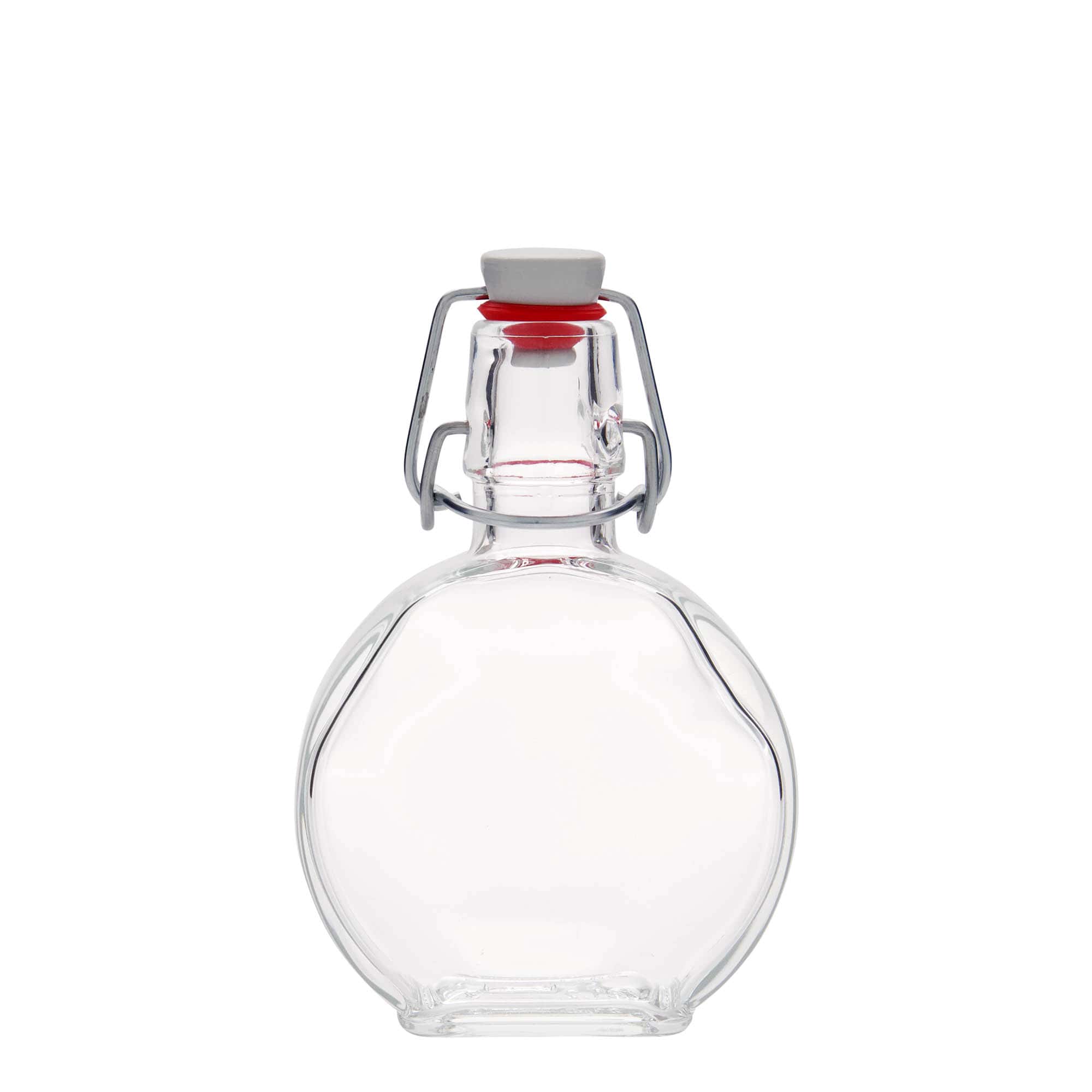 Glazen fles 'Sensatie', 200 ml, rechthoekig, monding: beugelsluiting