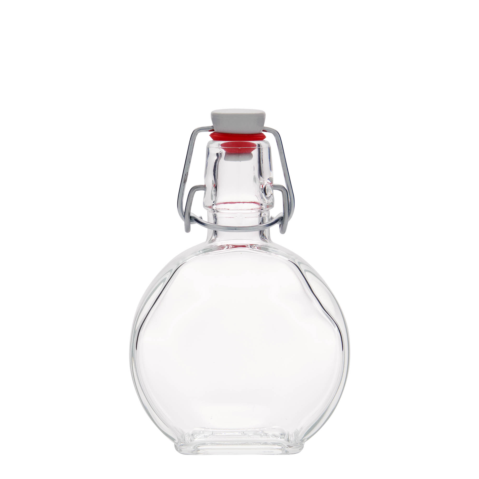 Glazen fles 'Sensatie', 200 ml, rechthoekig, monding: beugelsluiting