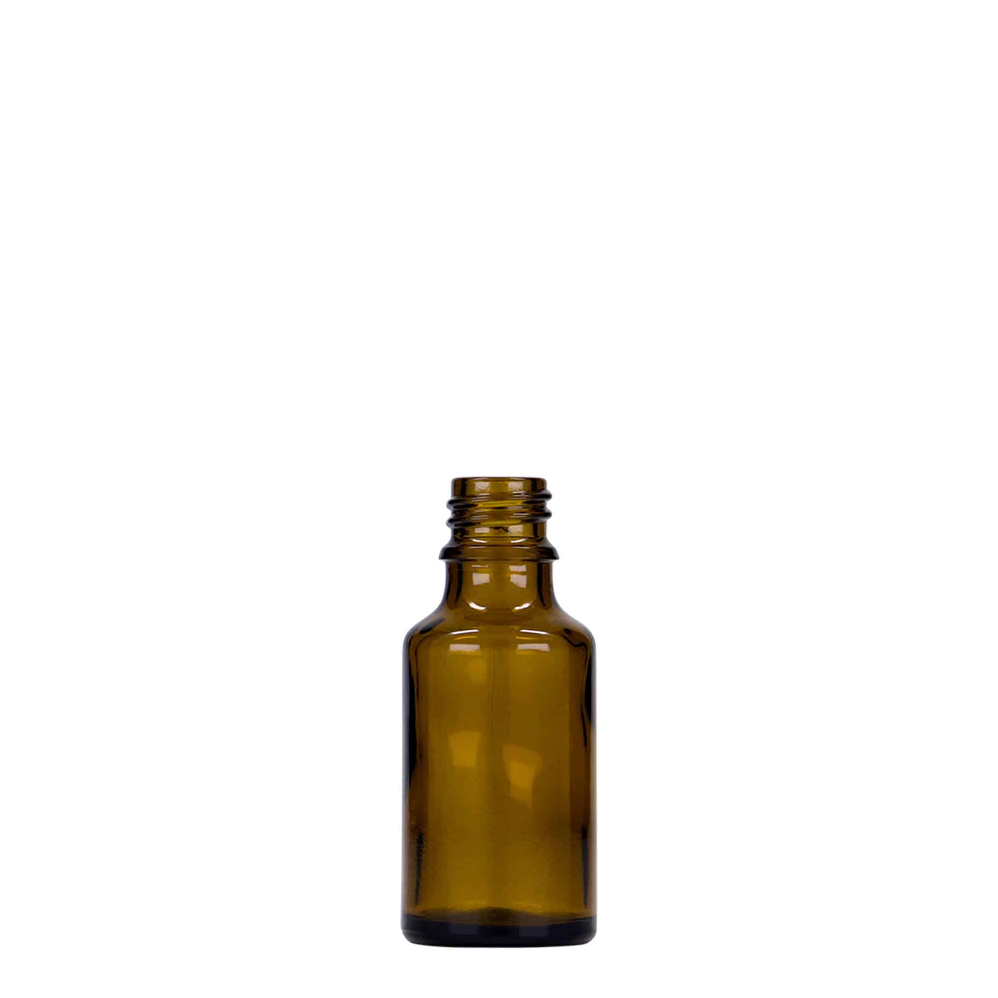Medicijnfles, 25 ml, glas, bruin, monding: DIN 18
