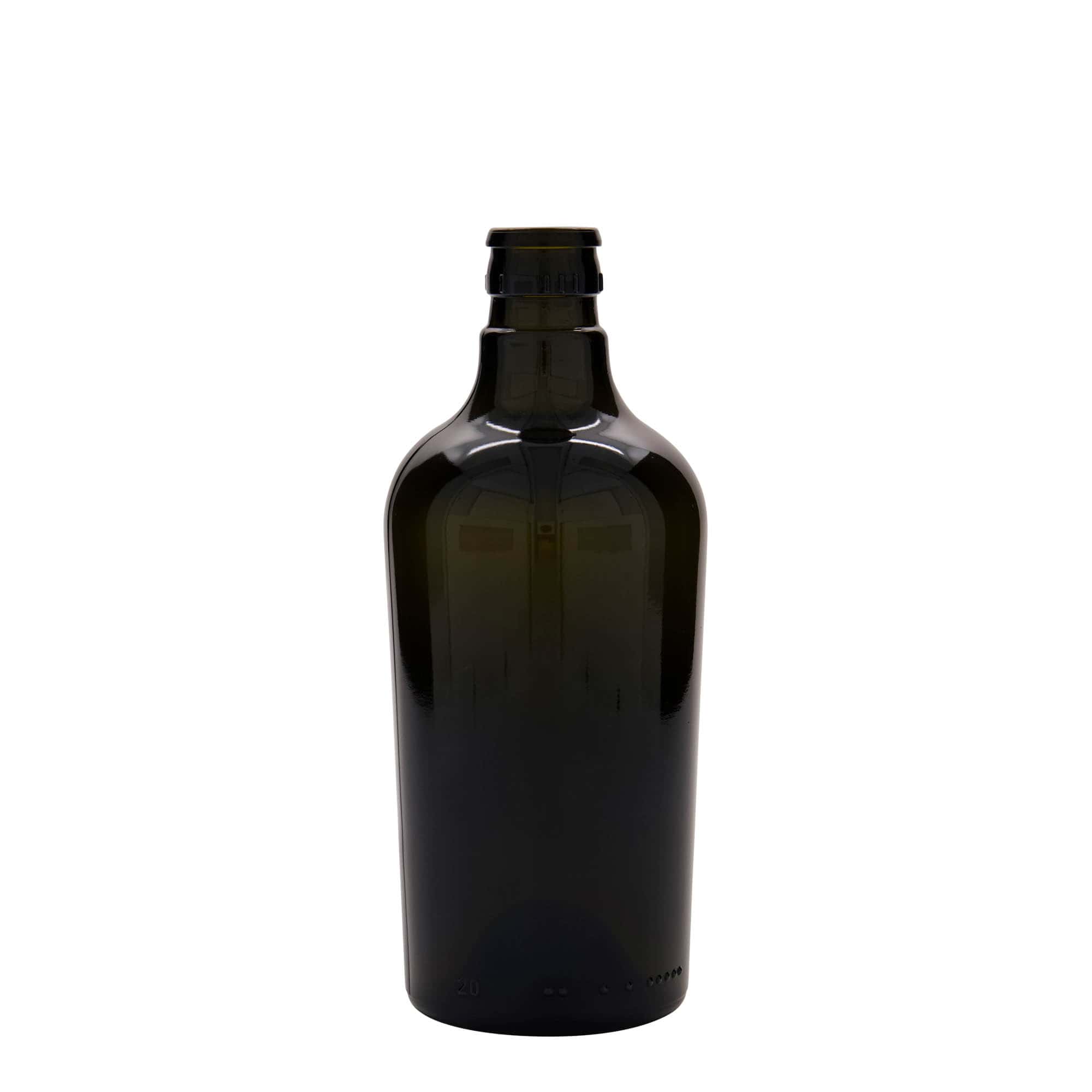 Bouteille de vinaigre / d’huile 500 ml 'Oleum', verre, vert antique, bouchage: DOP