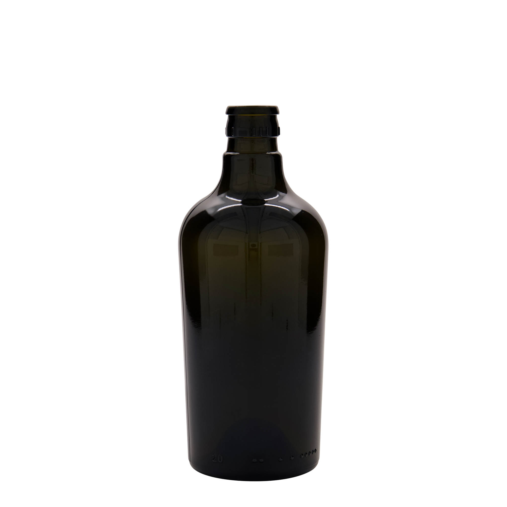 Bouteille de vinaigre / d’huile 500 ml 'Oleum', verre, vert antique, bouchage: DOP Bouteille de vinaigre / d’huile 500 ml 'Oleum', verre, vert antique, bouchage: DOP