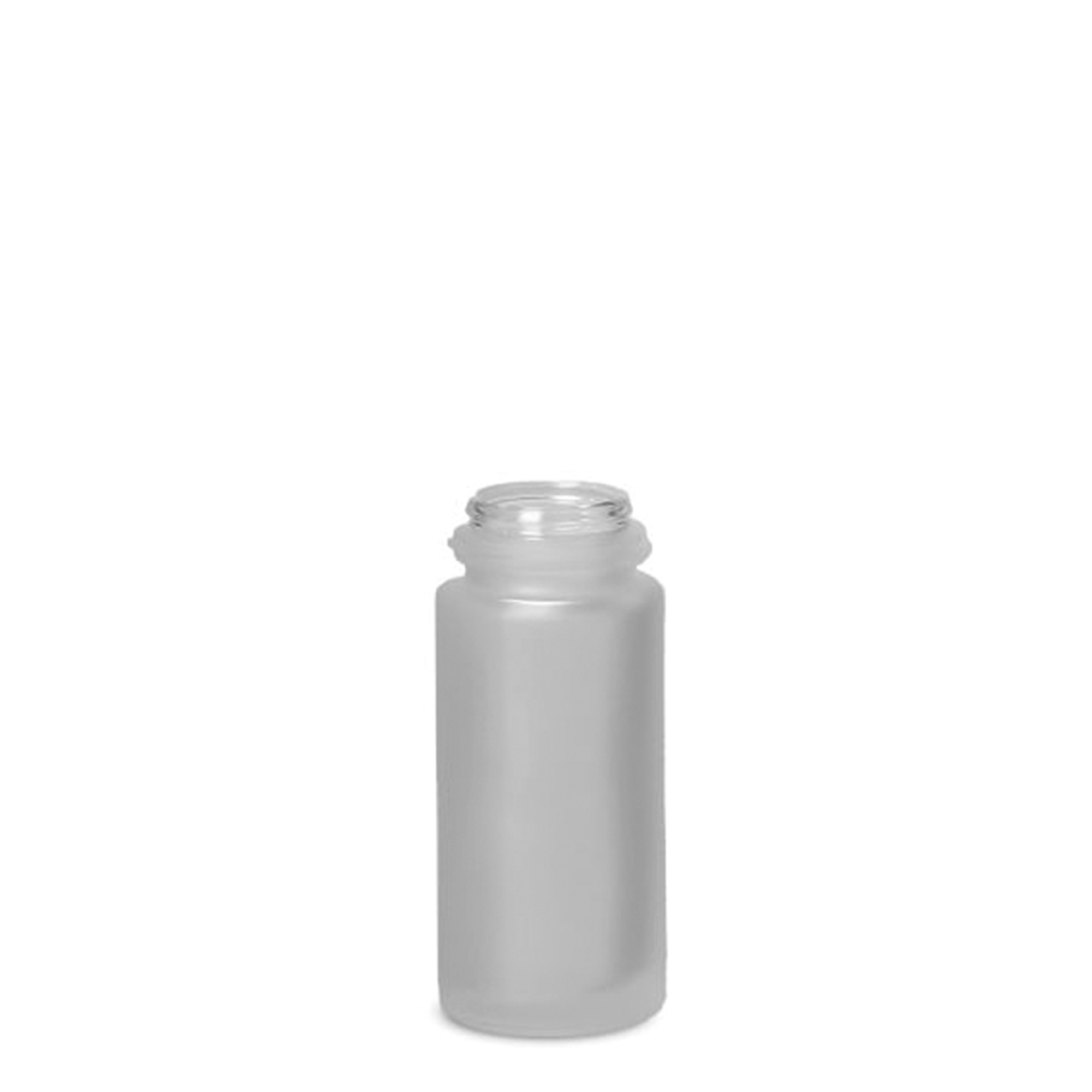 50 ml roll-on fles, glas, bruin, opening: schroefdop