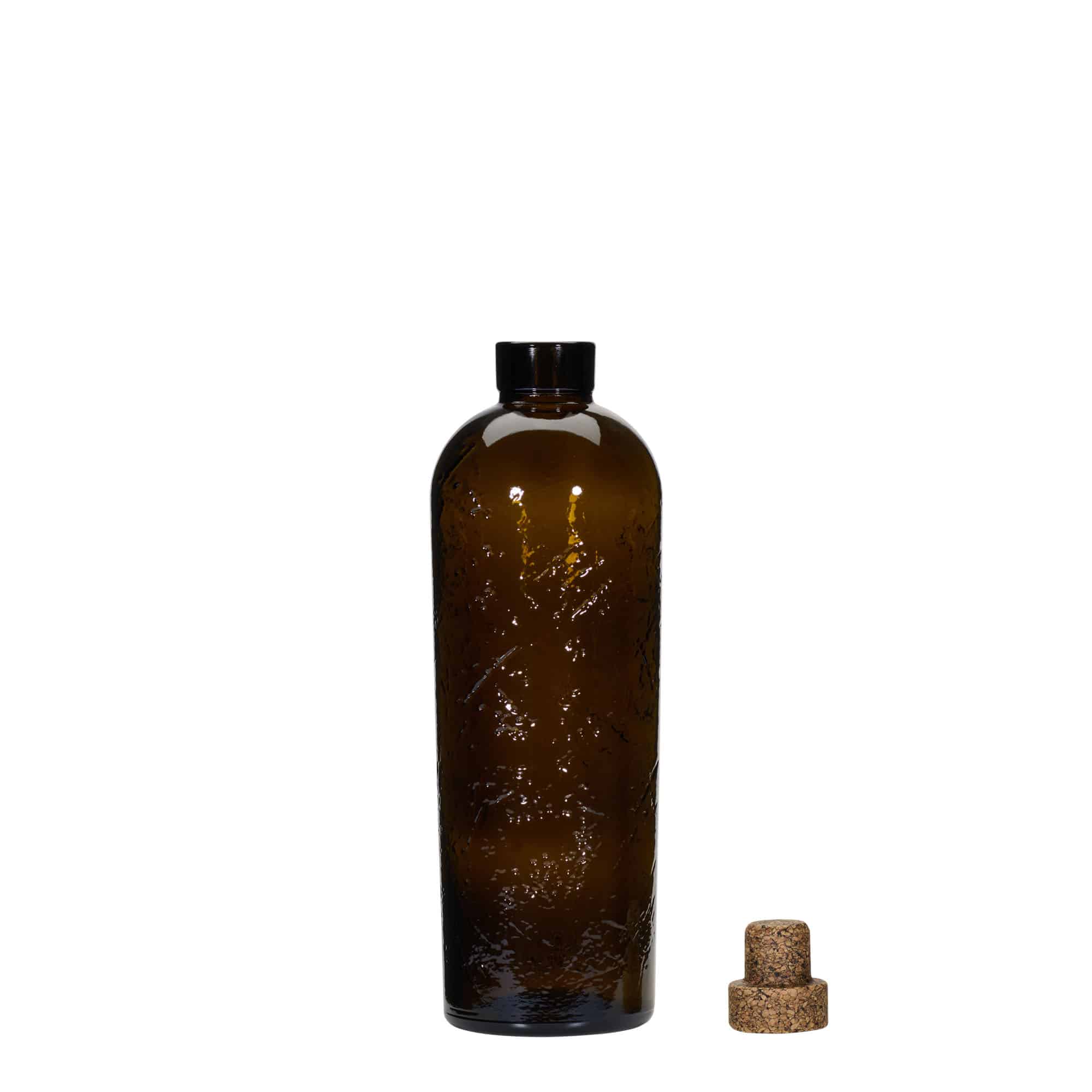 Bouteille en verre 700 ml Wildly Crafted 'Natural', brun, bouchage: bouchon