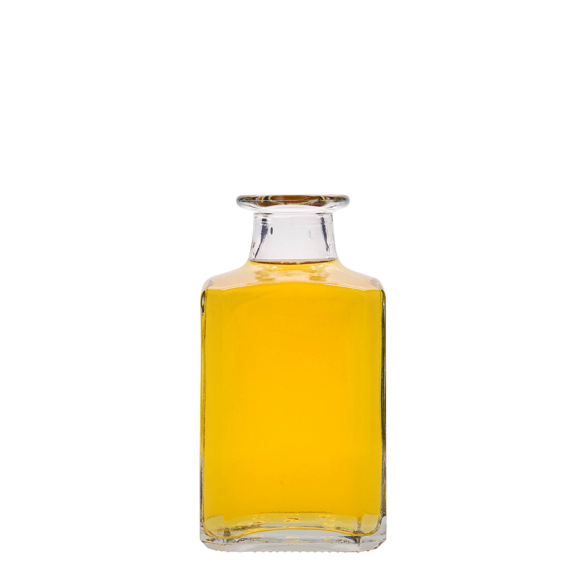 Glazen fles 'Torben', 250 ml, vierkant, monding: kurk Glazen fles 'Torben', 250 ml, vierkant, monding: kurk