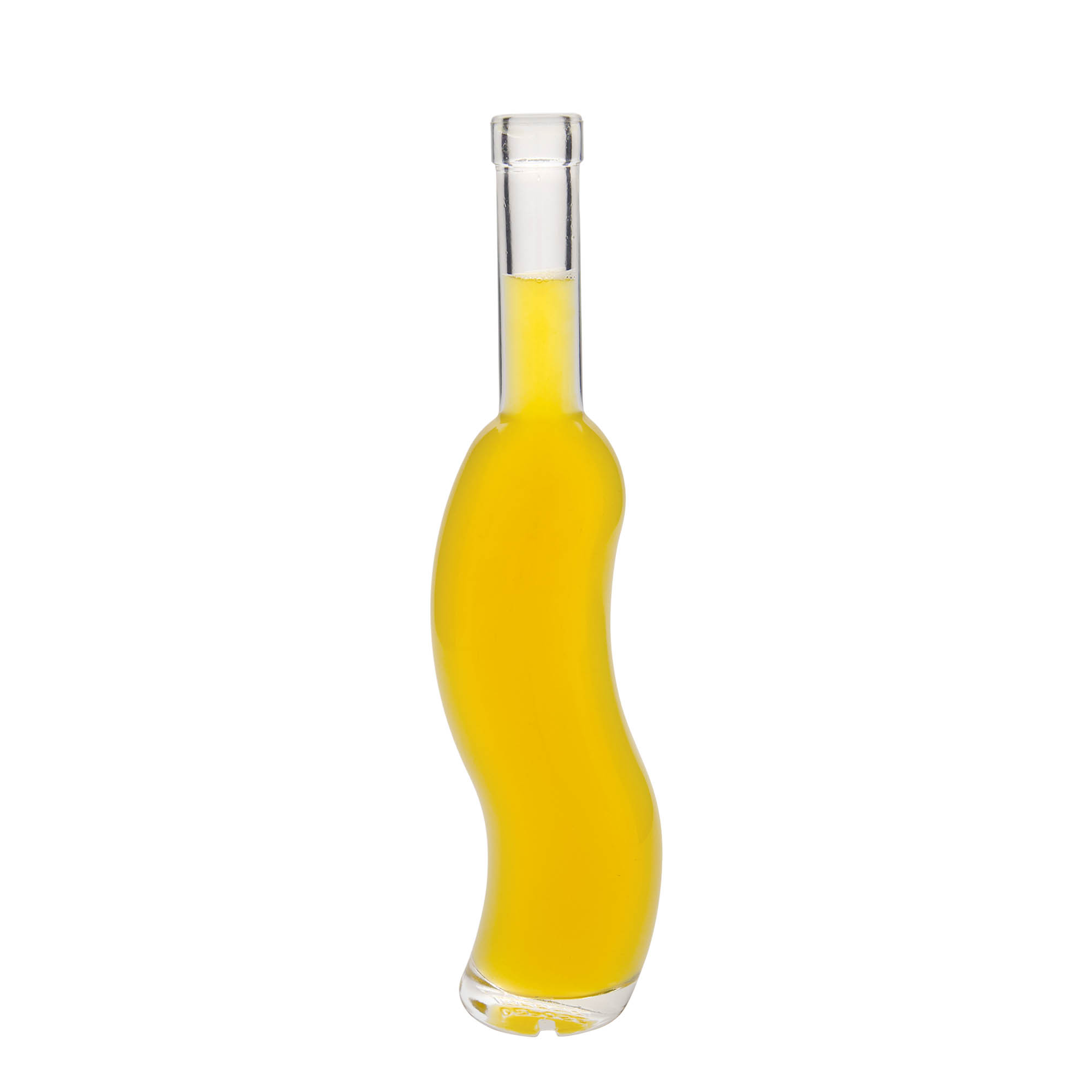 Glazen fles 'La-Ola', 350 ml, halfrond, monding: kurk Glazen fles 'La-Ola', 350 ml, halfrond, monding: kurk