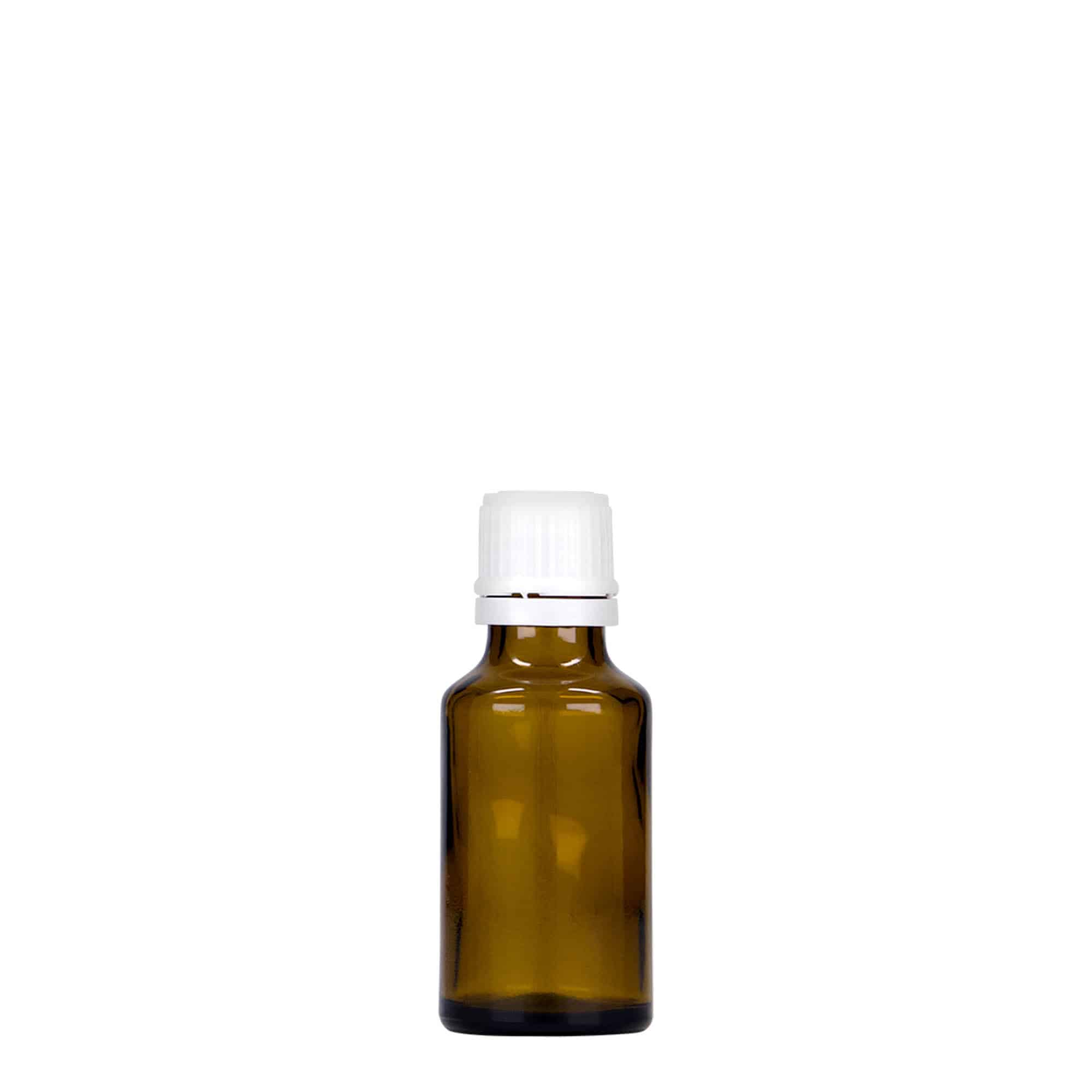 Medicijnfles, 25 ml, glas, bruin, monding: DIN 18