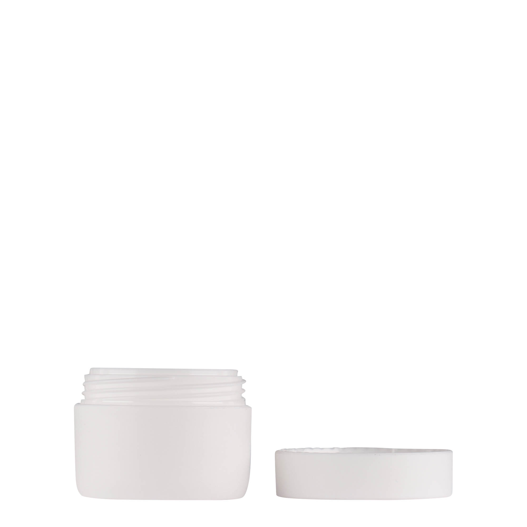 Plastic pot 'Antonella', 10 ml, PP, wit, monding: schroefsluiting Plastic pot 'Antonella', 10 ml, PP, wit, monding: schroefsluiting