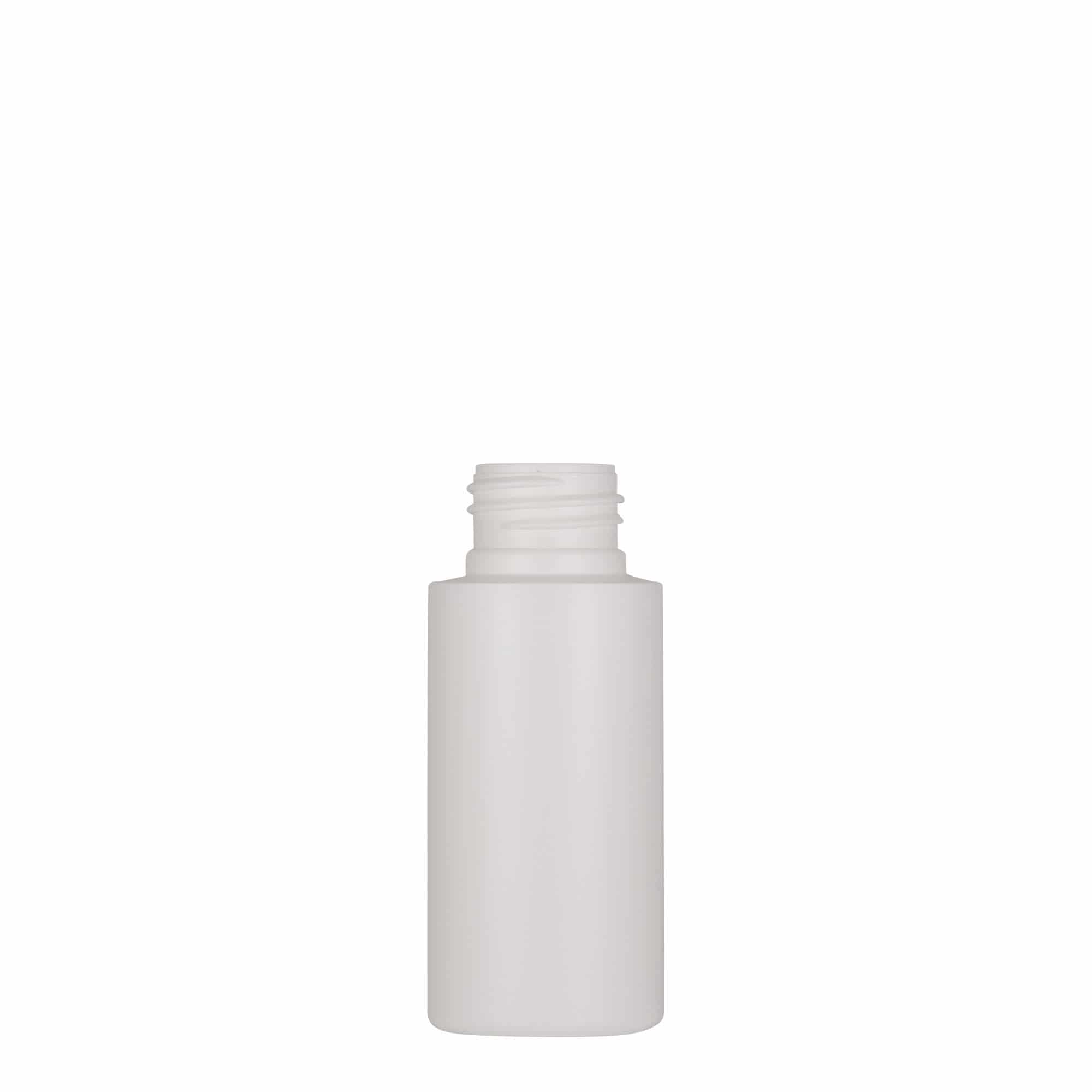 Bouteille en plastique 50 ml 'Pipe', Green PEHD, blanche, bouchage: 24/410