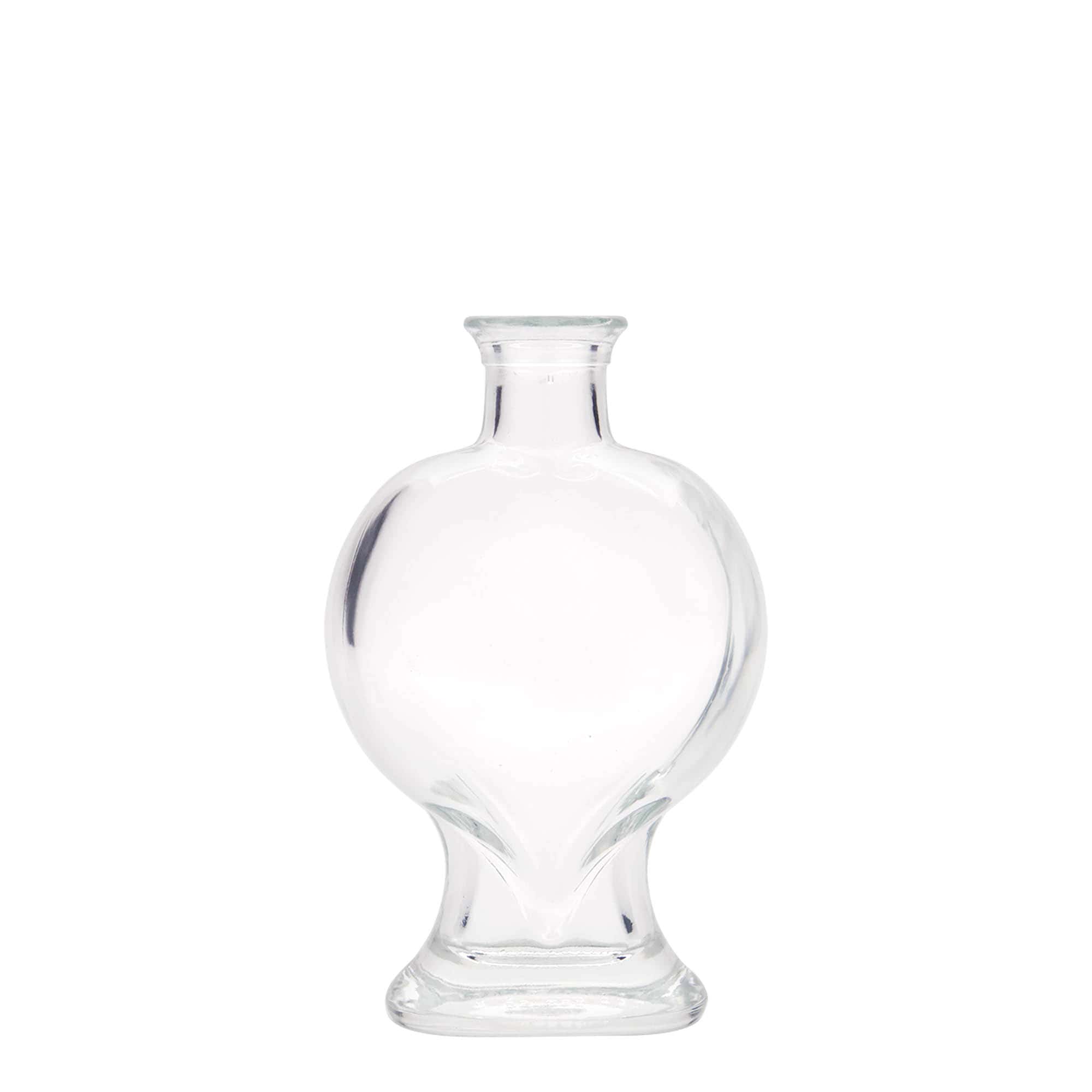 Bouteille en verre 200 ml « Cœur », bouchage: bouchon