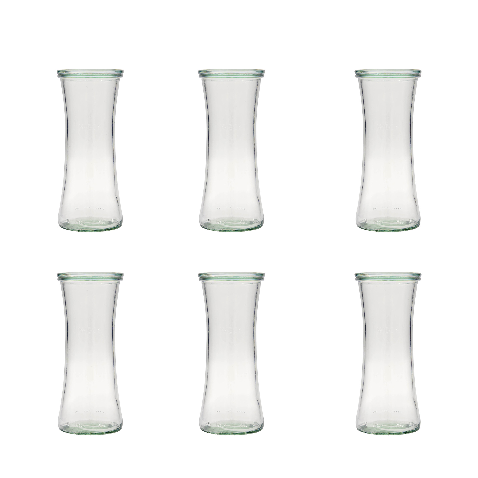 6x 730 ml bocal WECK Gourmet avec couvercle en verre RR 80