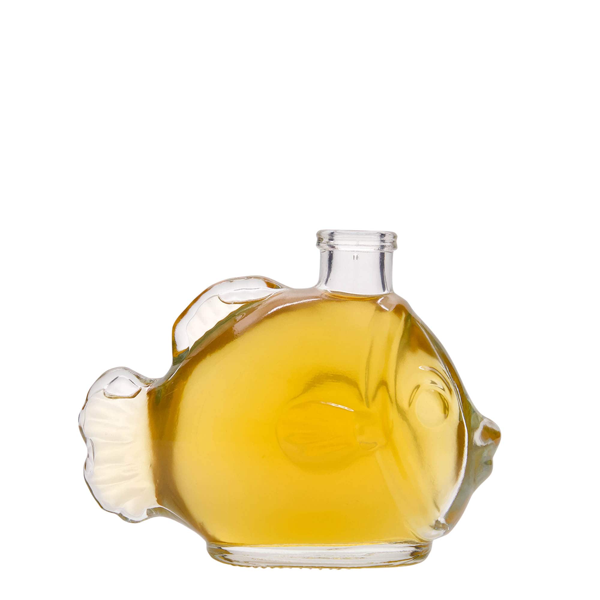Glazen fles 'Vissen', 200 ml, monding: kurk Glazen fles 'Vissen', 200 ml, monding: kurk