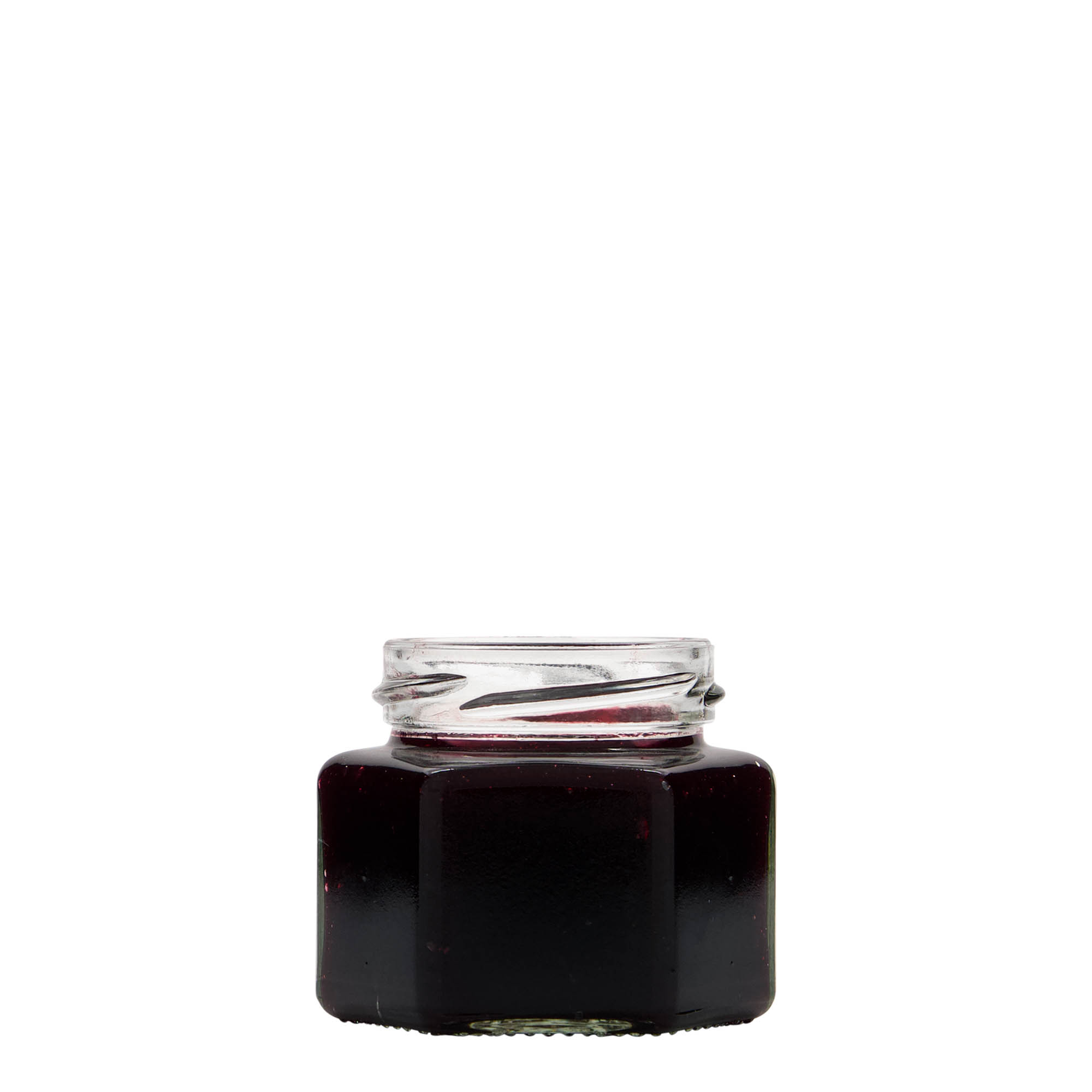Bocal hexagonal 106 ml, bouchage: Twist-Off (TO 53) Bocal hexagonal 106 ml, bouchage: Twist-Off (TO 53)